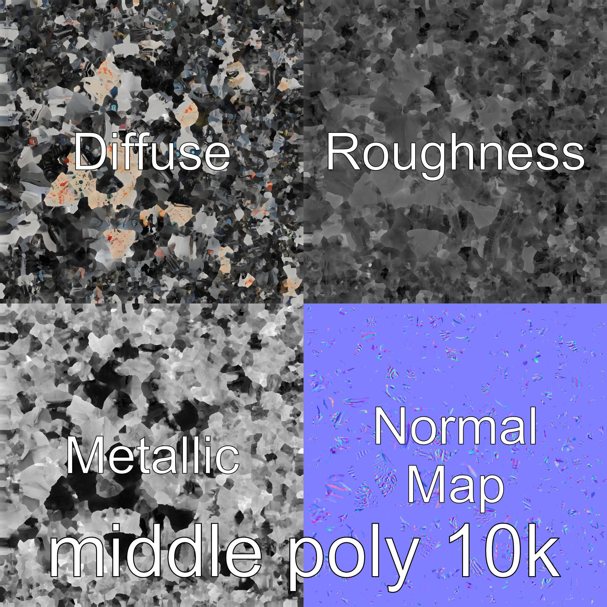 Mechanical Beast Frame with Human Features and Blood Stains Low-poly 3D model_28