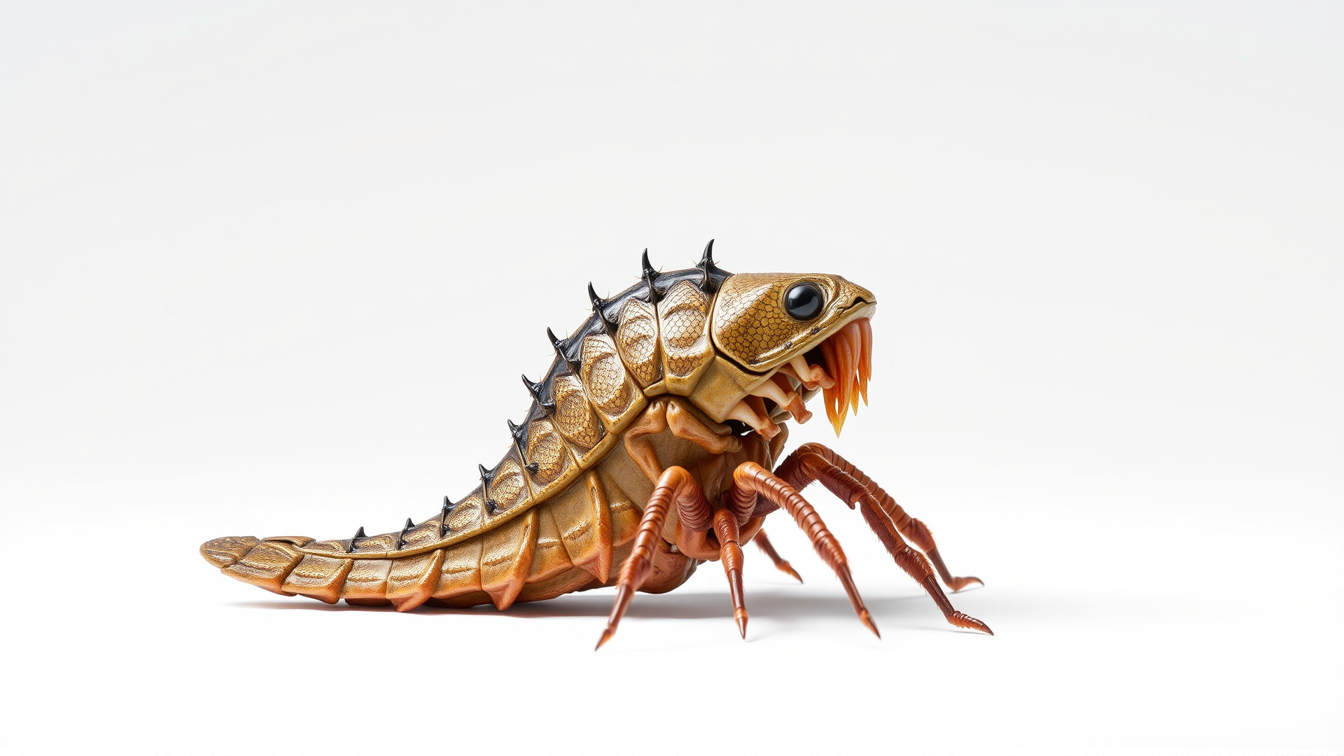 Insectoid Monster Creature Model with Spiked Shell Low-poly 3D model_3
