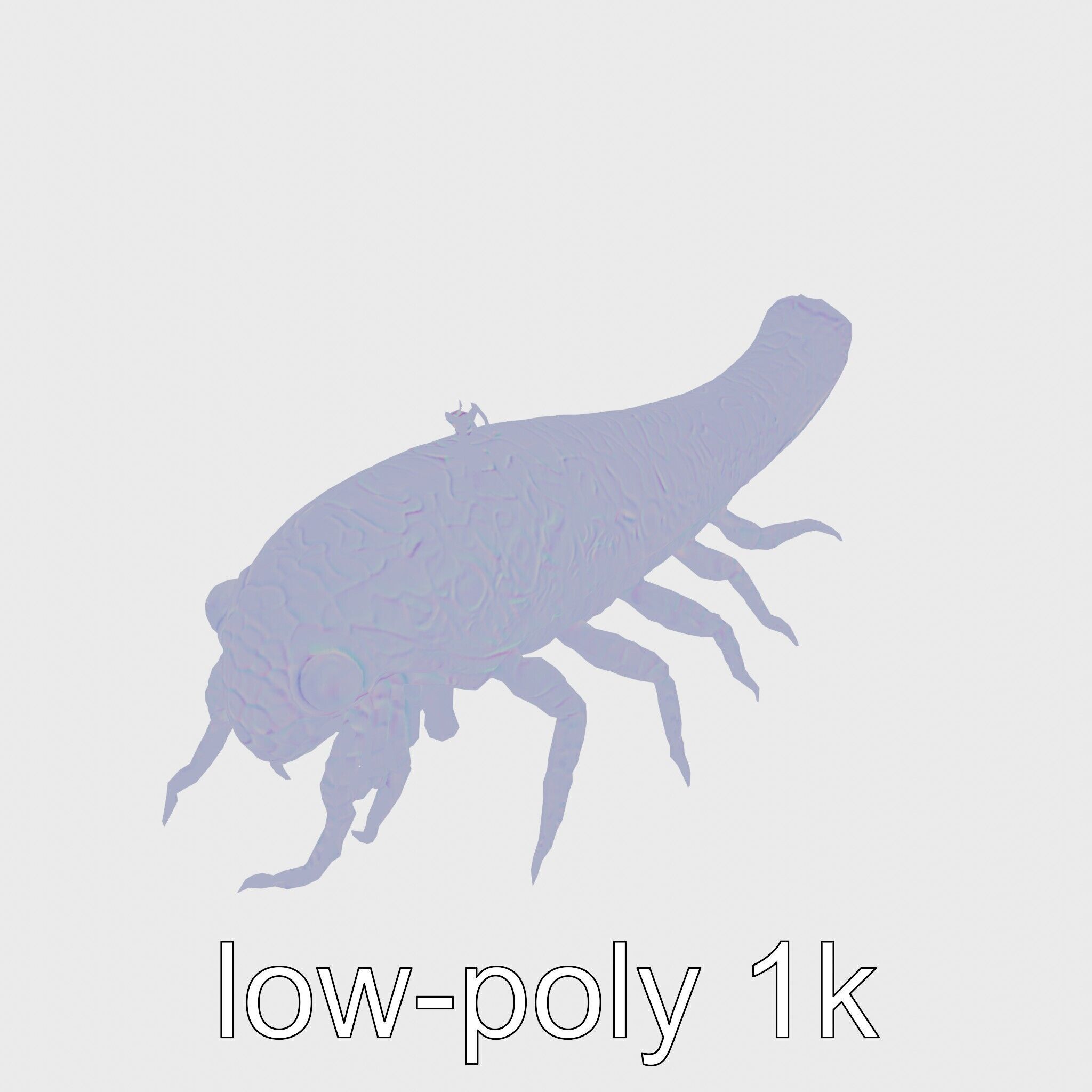 Tentacled Creature with Insect Eyes Low-poly 3D model_18