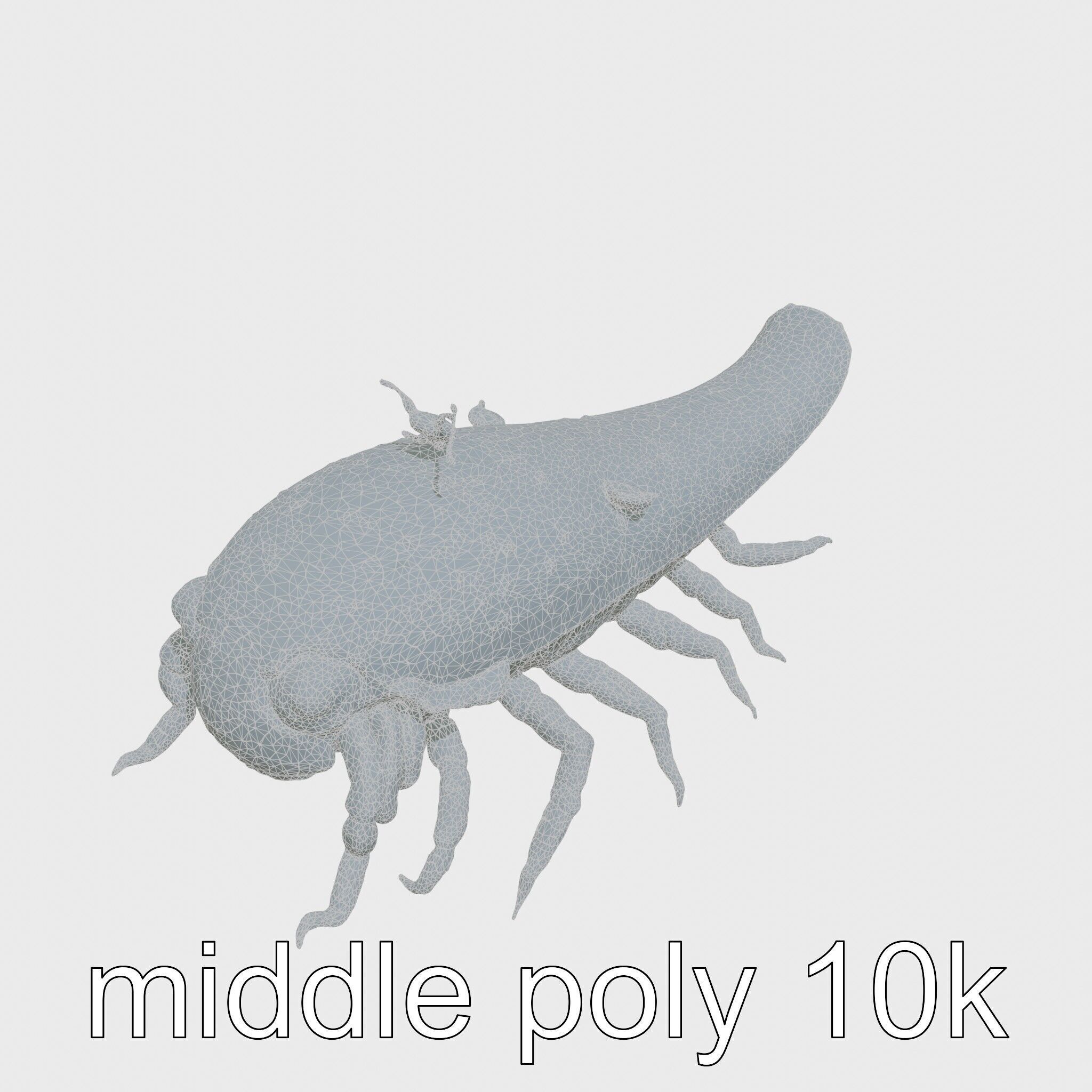 Tentacled Creature with Insect Eyes Low-poly 3D model_15