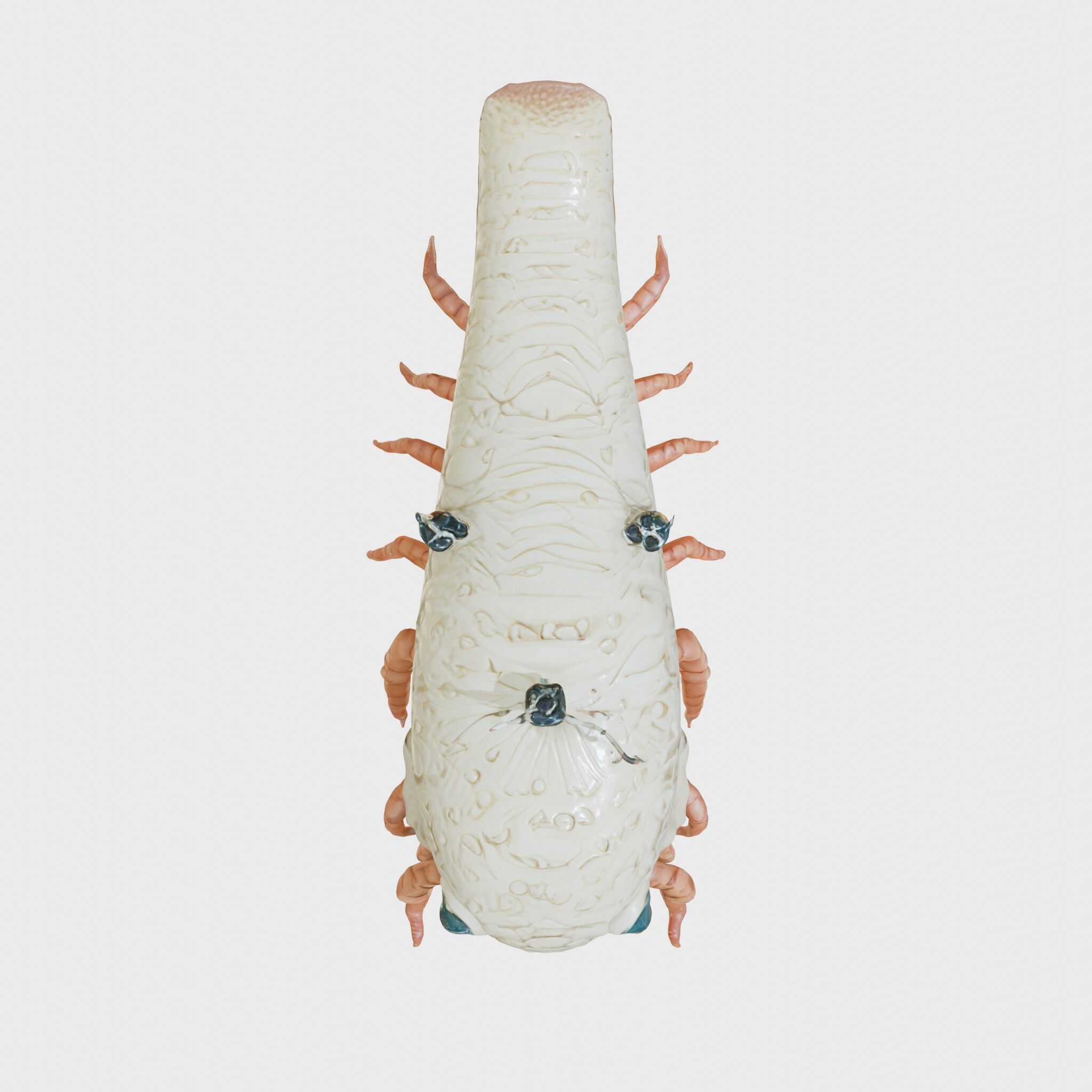 Tentacled Creature with Insect Eyes Low-poly 3D model_23