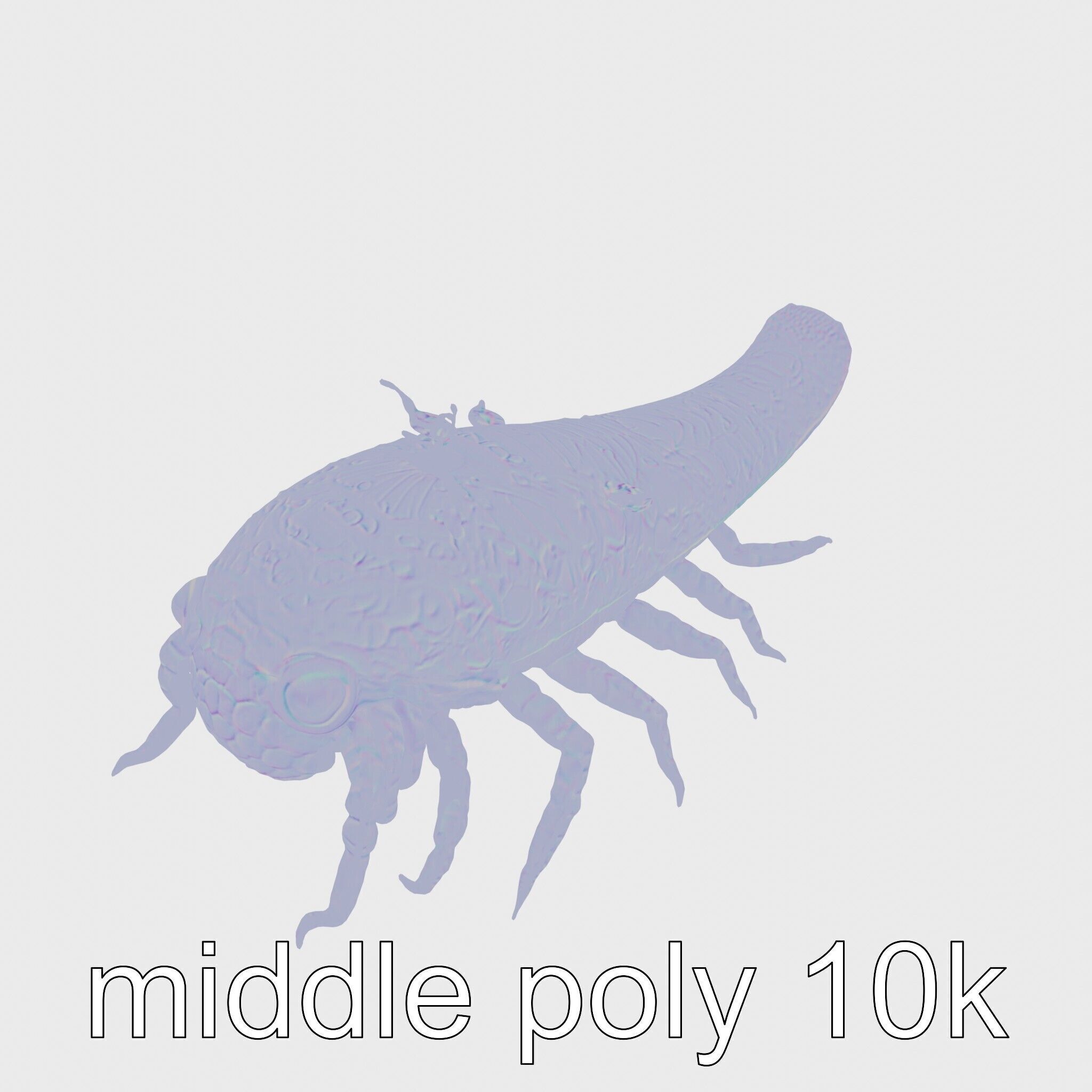 Tentacled Creature with Insect Eyes Low-poly 3D model_22