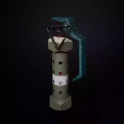 Flashbang Grenade 3D Model Low-poly 3D model
