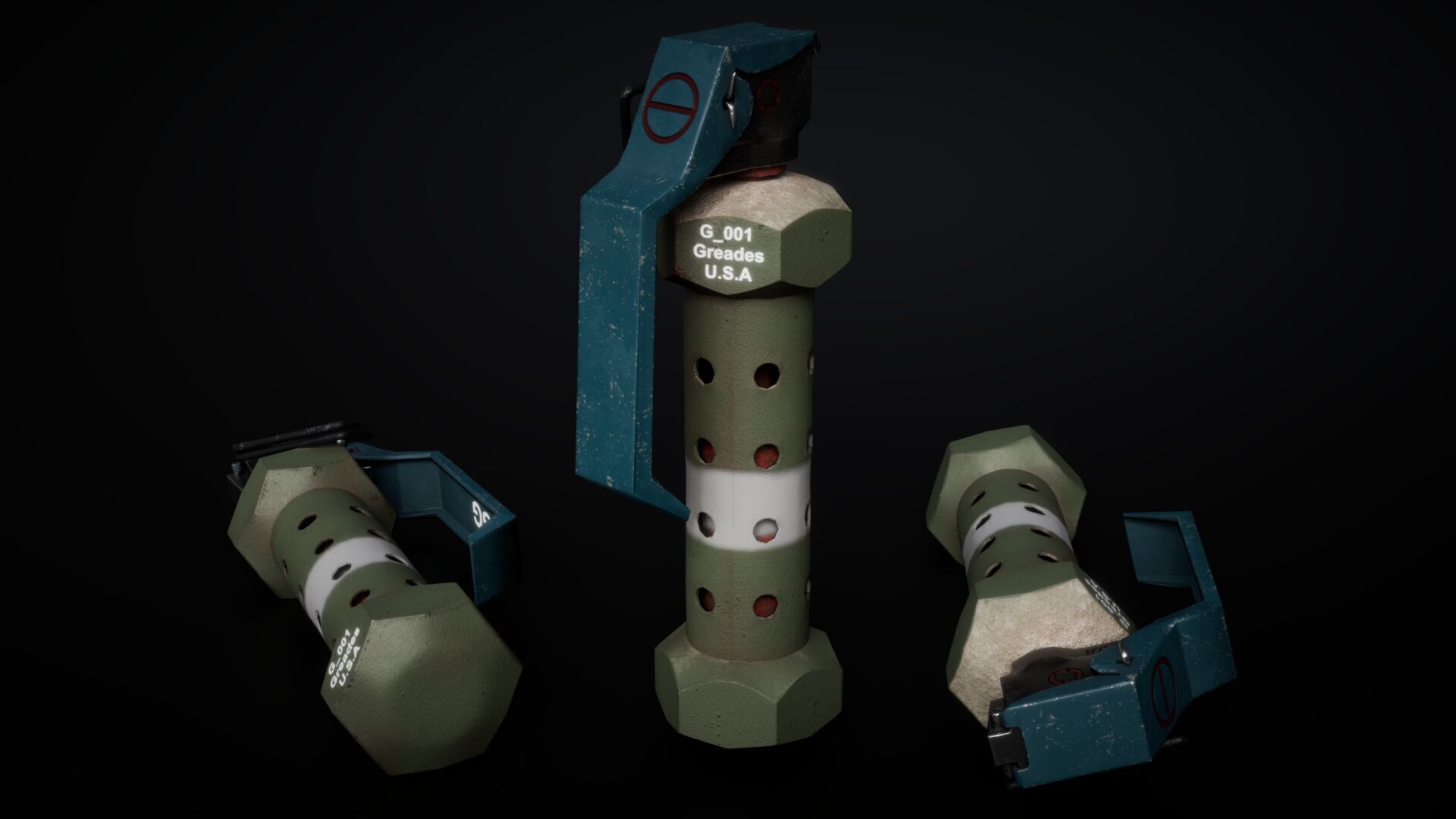 Flashbang Grenade 3D Model Low-poly 3D model_5