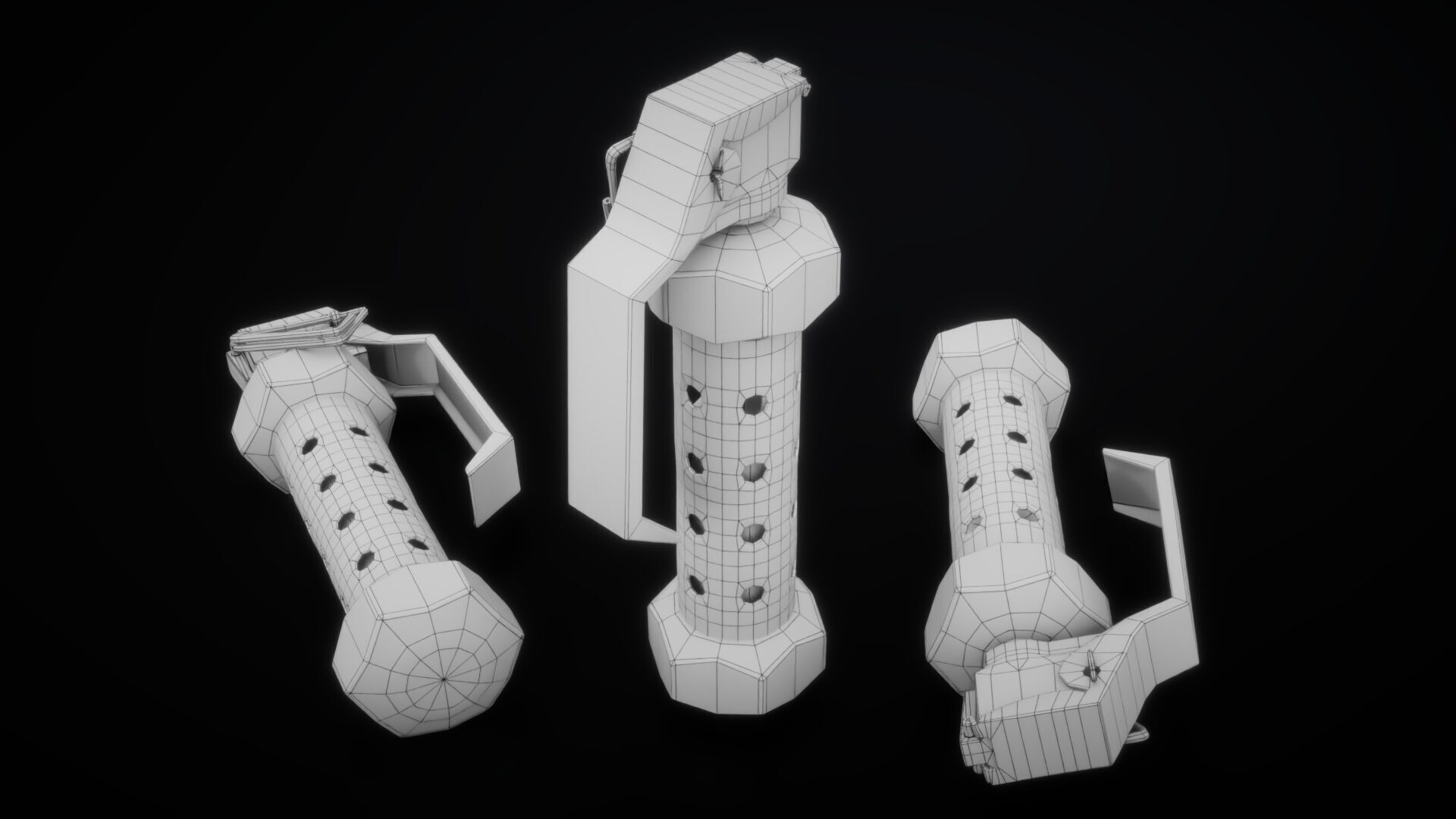 Flashbang Grenade 3D Model Low-poly 3D model_10