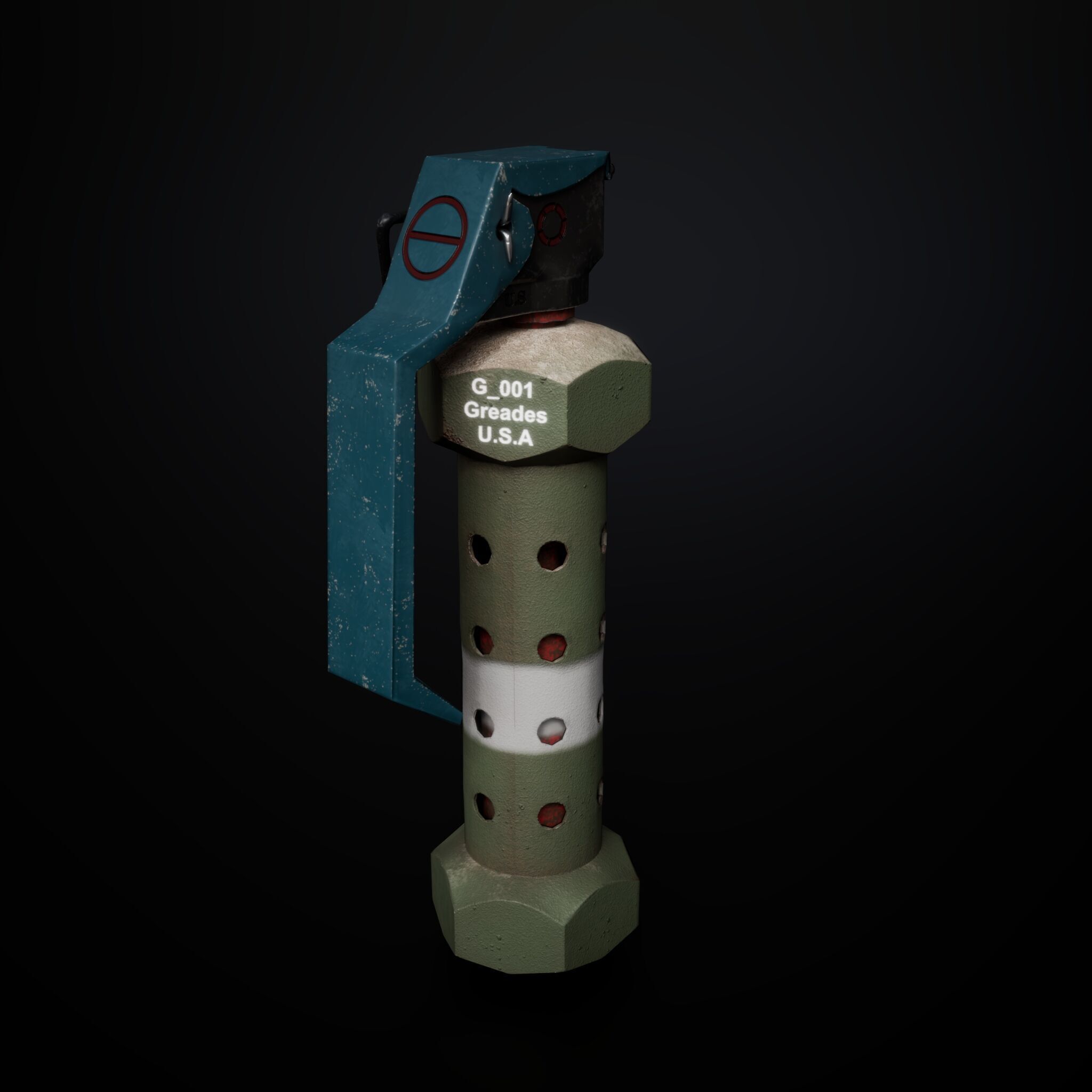 Flashbang Grenade 3D Model Low-poly 3D model_4