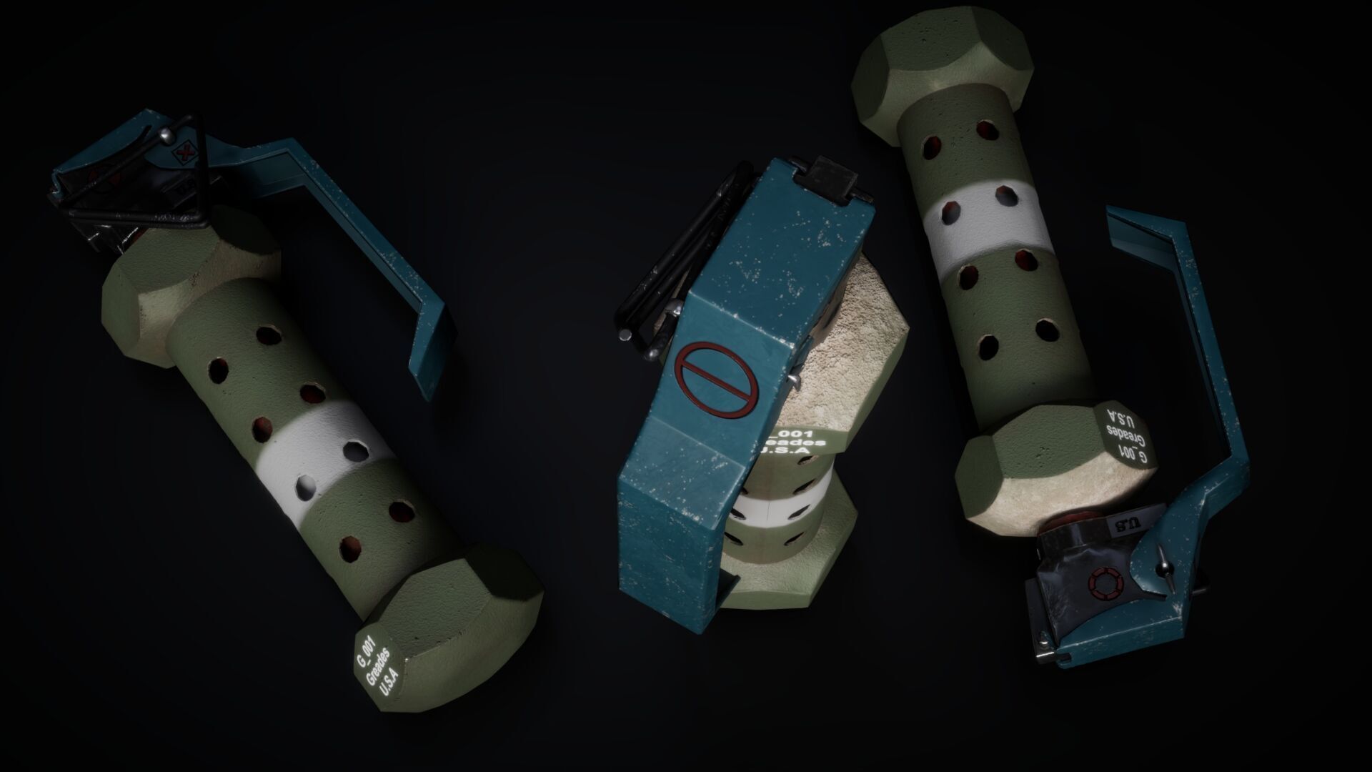 Flashbang Grenade 3D Model Low-poly 3D model_8