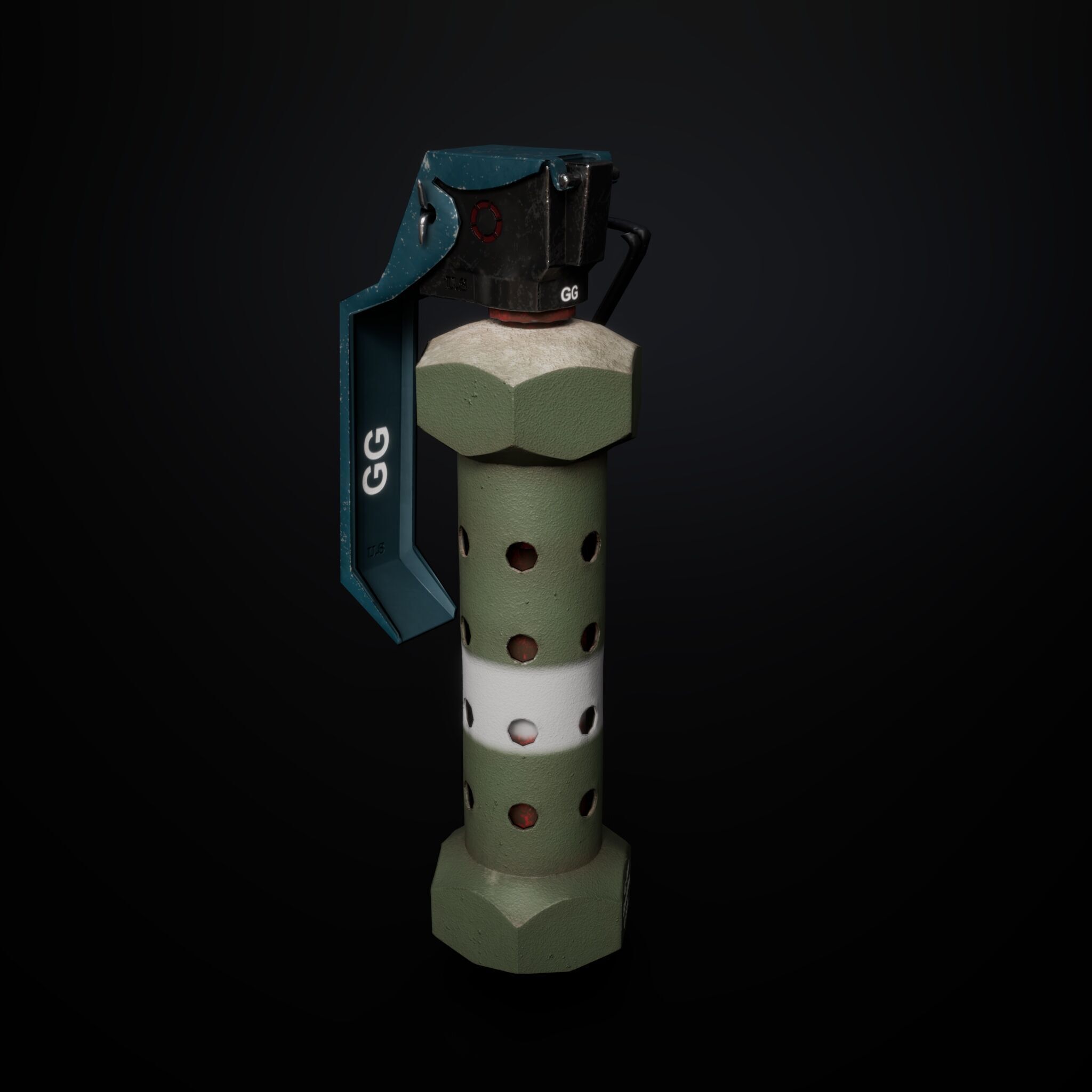 Flashbang Grenade 3D Model Low-poly 3D model_3