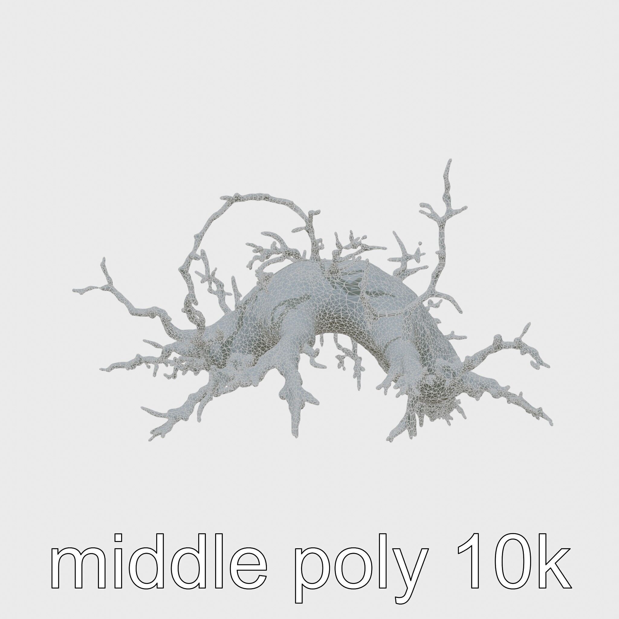Enchanted Thorned Creature with Luminous Points Low-poly 3D model_18