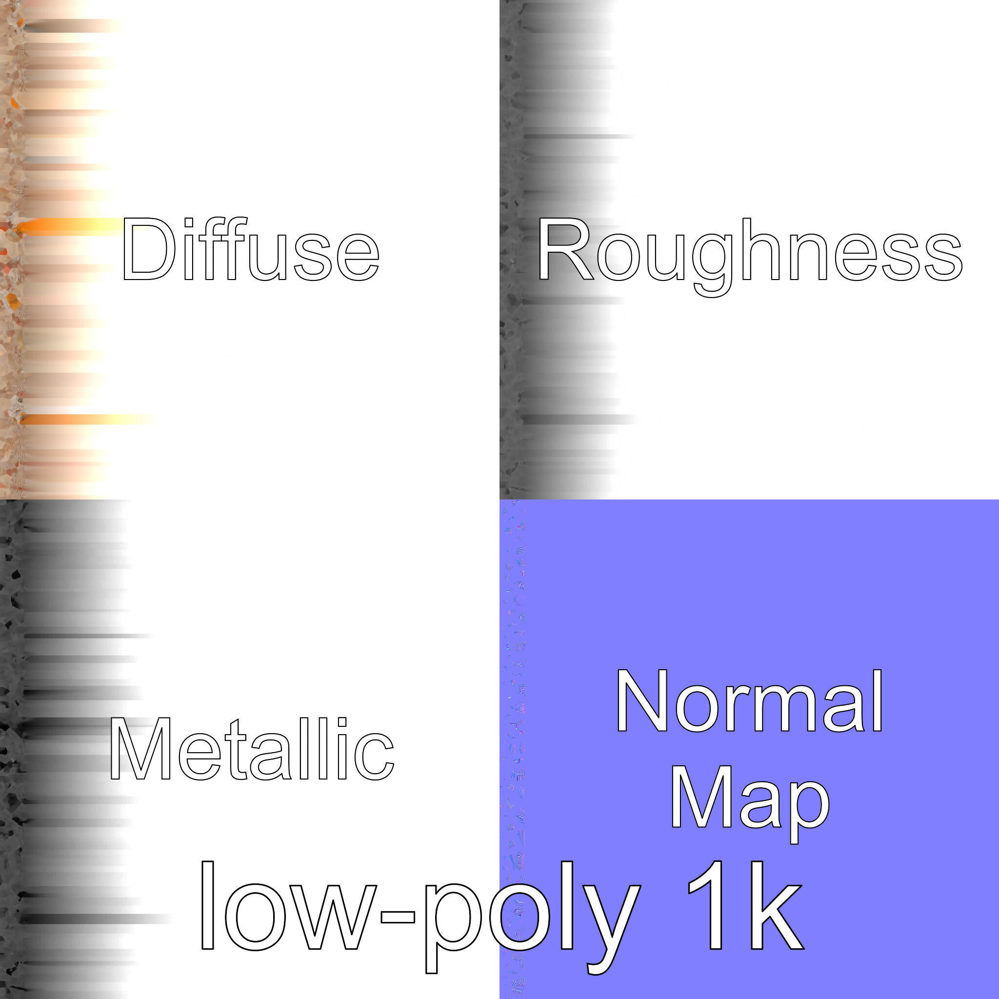 Amorphous Monster with Snakelike Limbs Structure Low-poly 3D model_1