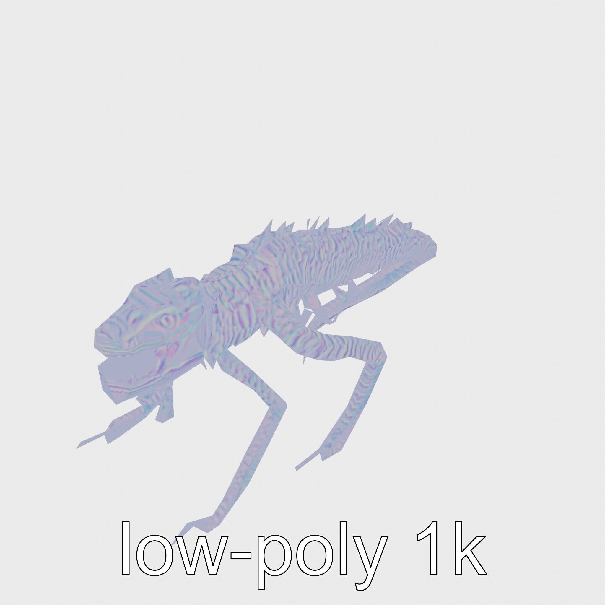 Amorphous Monster with Snakelike Limbs Structure Low-poly 3D model_15