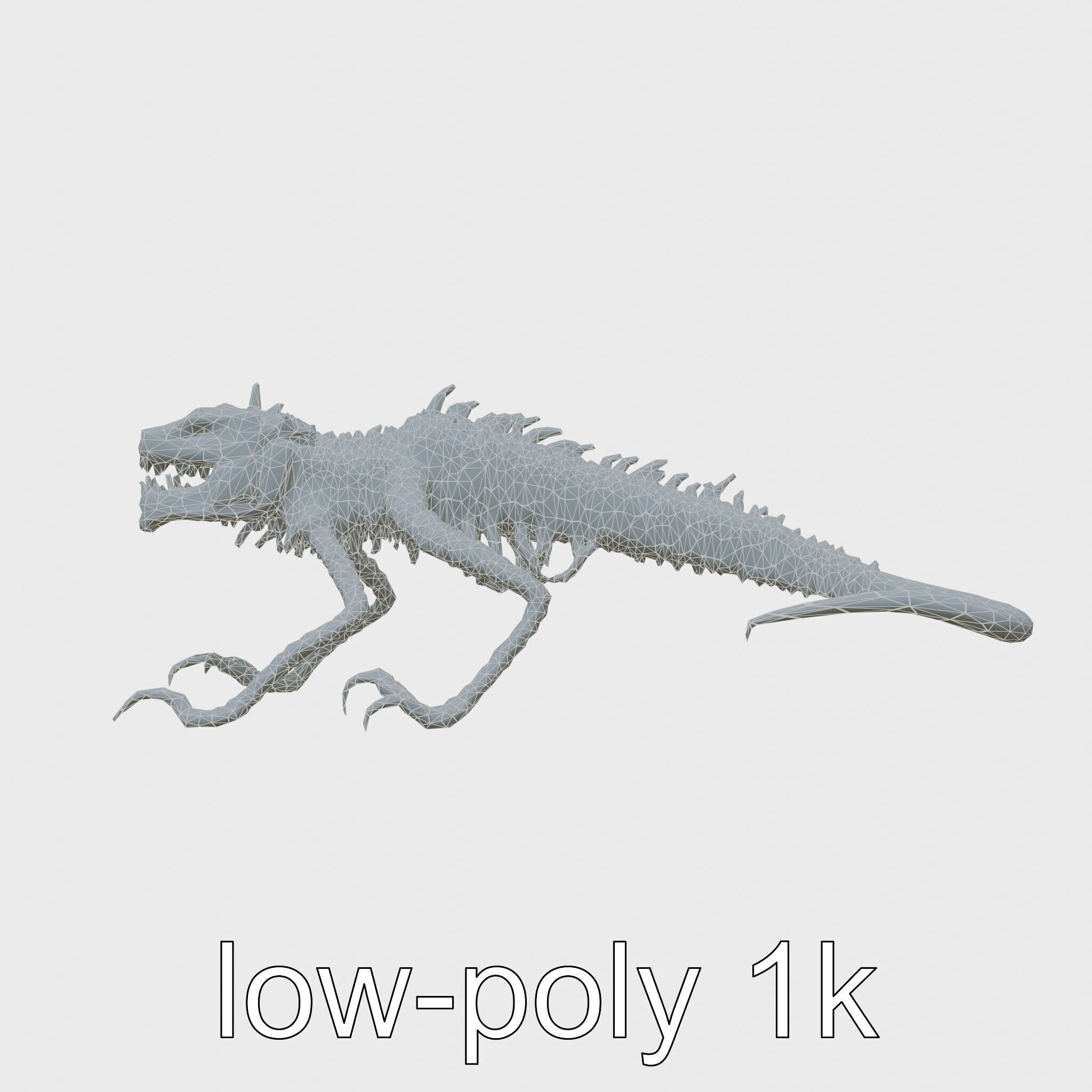 Amorphous Monster with Snakelike Limbs Structure Low-poly 3D model_24