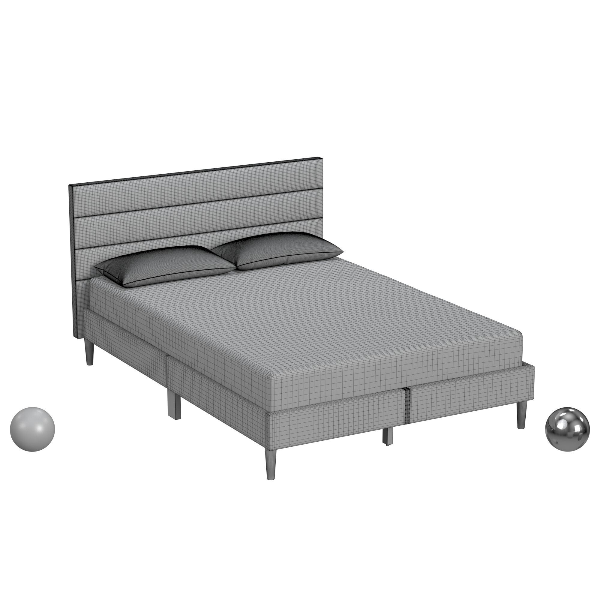 Double Horizontal Channel Bed 3D model_3