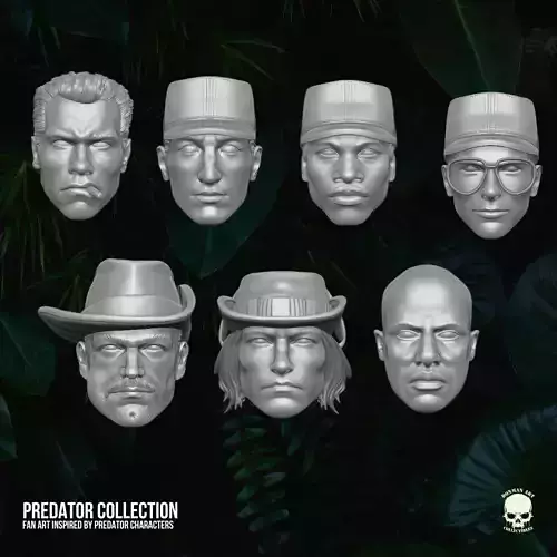 Predator Collection Fan Art 3D printables for Action Figures 3D print model