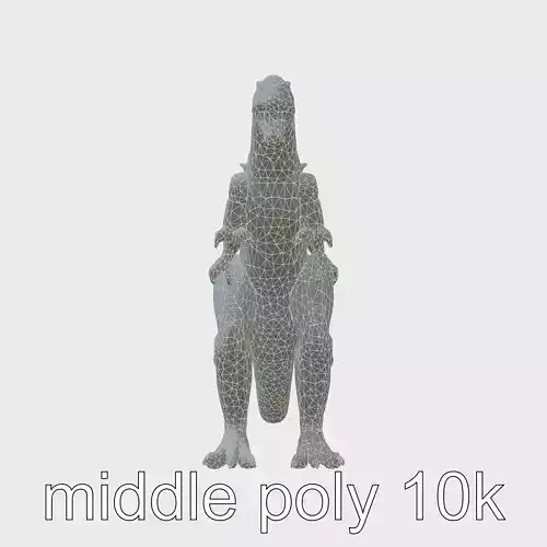 Lava Monster With Glowing Eyes 3D Model Low-poly 3D model