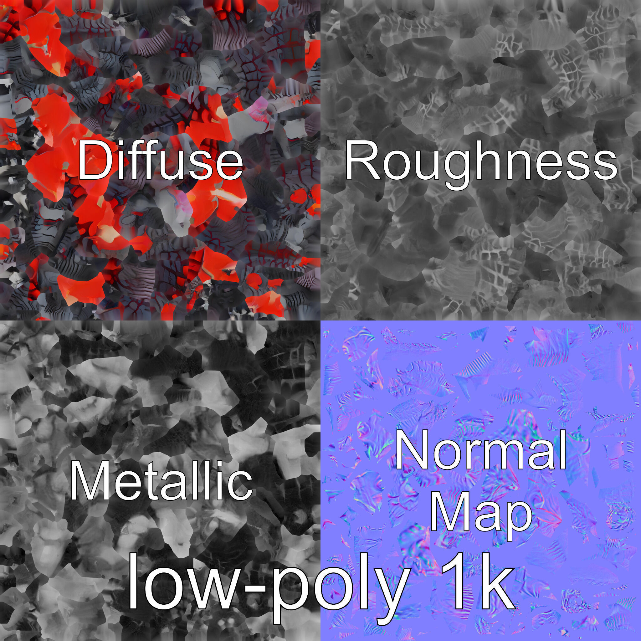 Lava Monster With Glowing Eyes 3D Model Low-poly 3D model_1