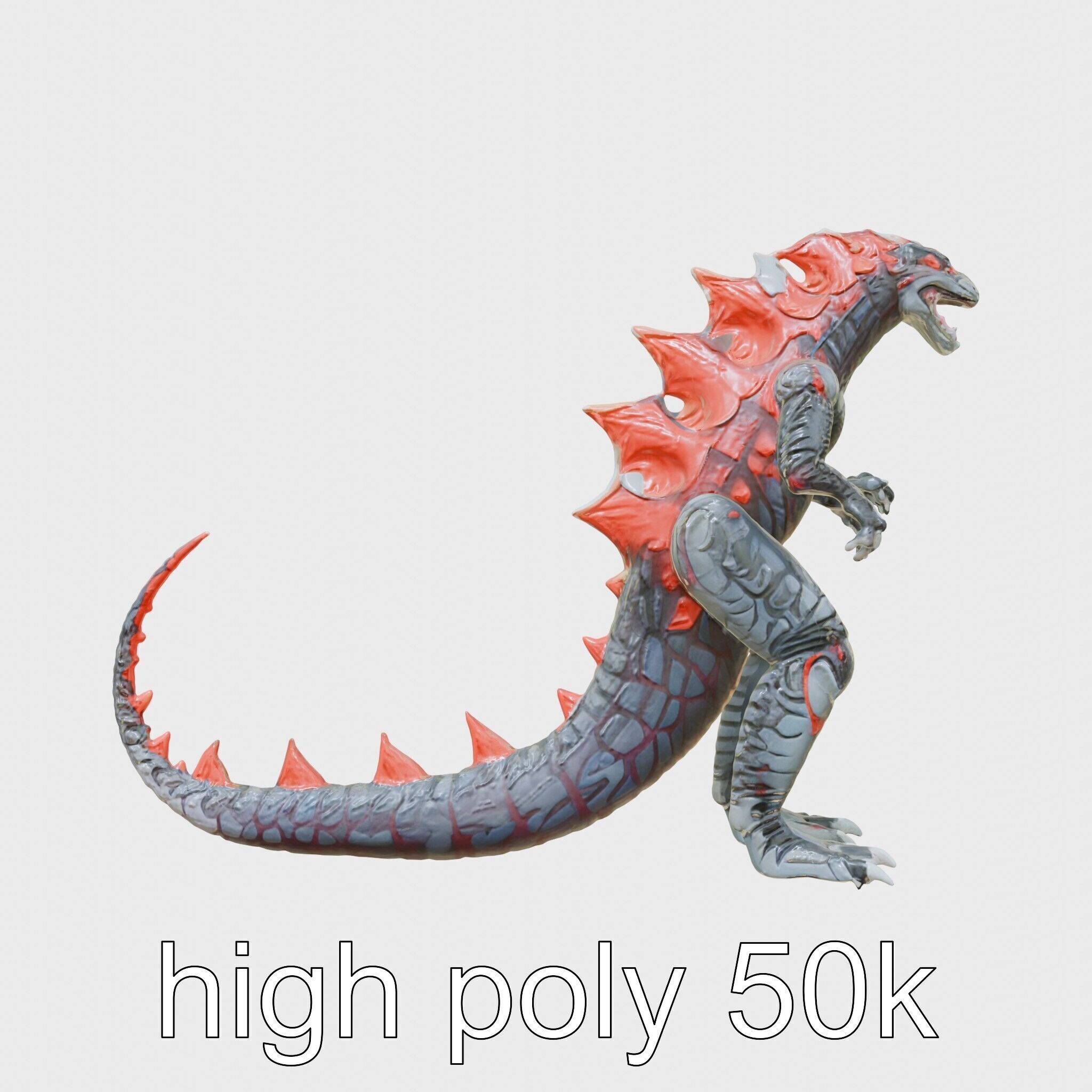 Lava Monster With Glowing Eyes 3D Model Low-poly 3D model_26