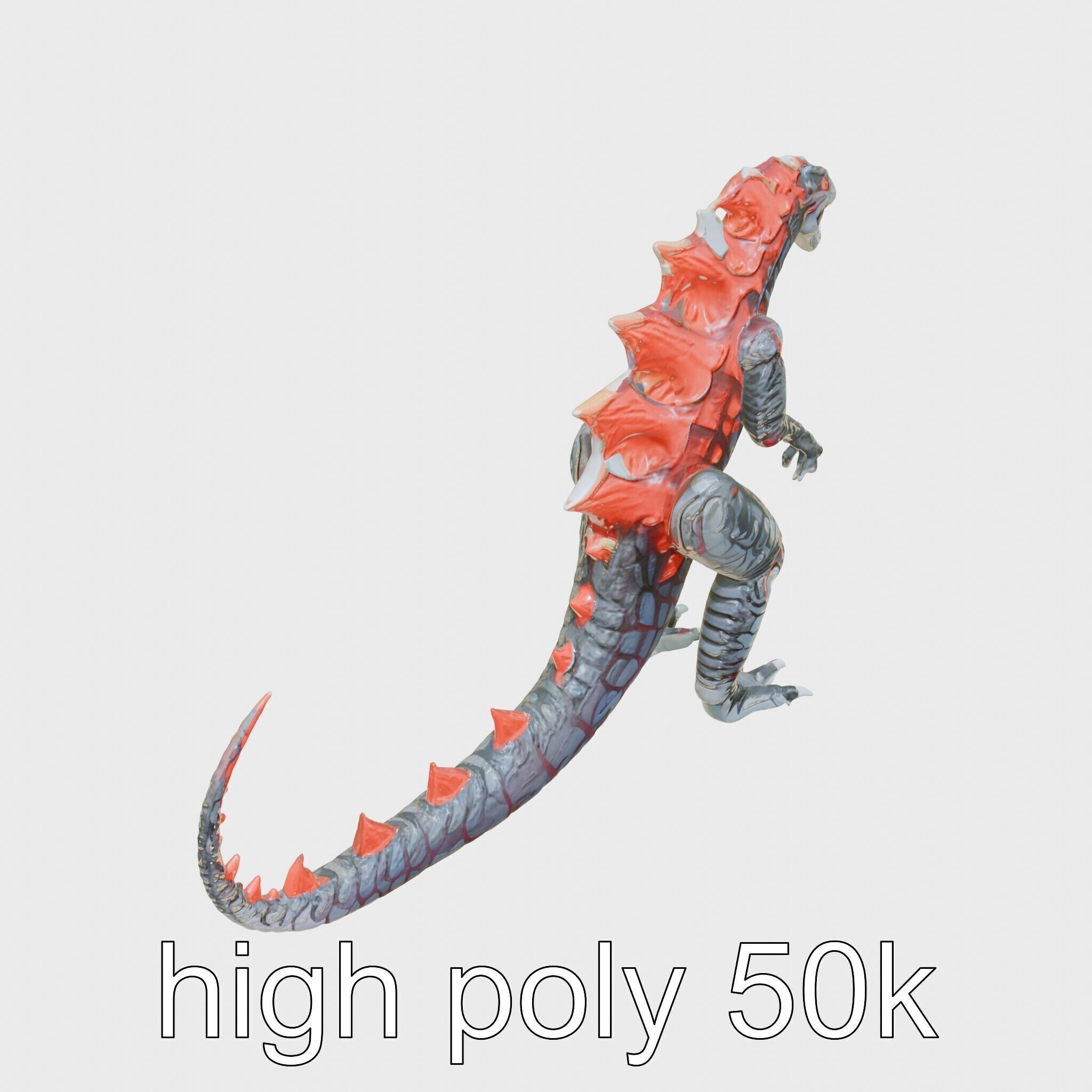 Lava Monster With Glowing Eyes 3D Model Low-poly 3D model_24