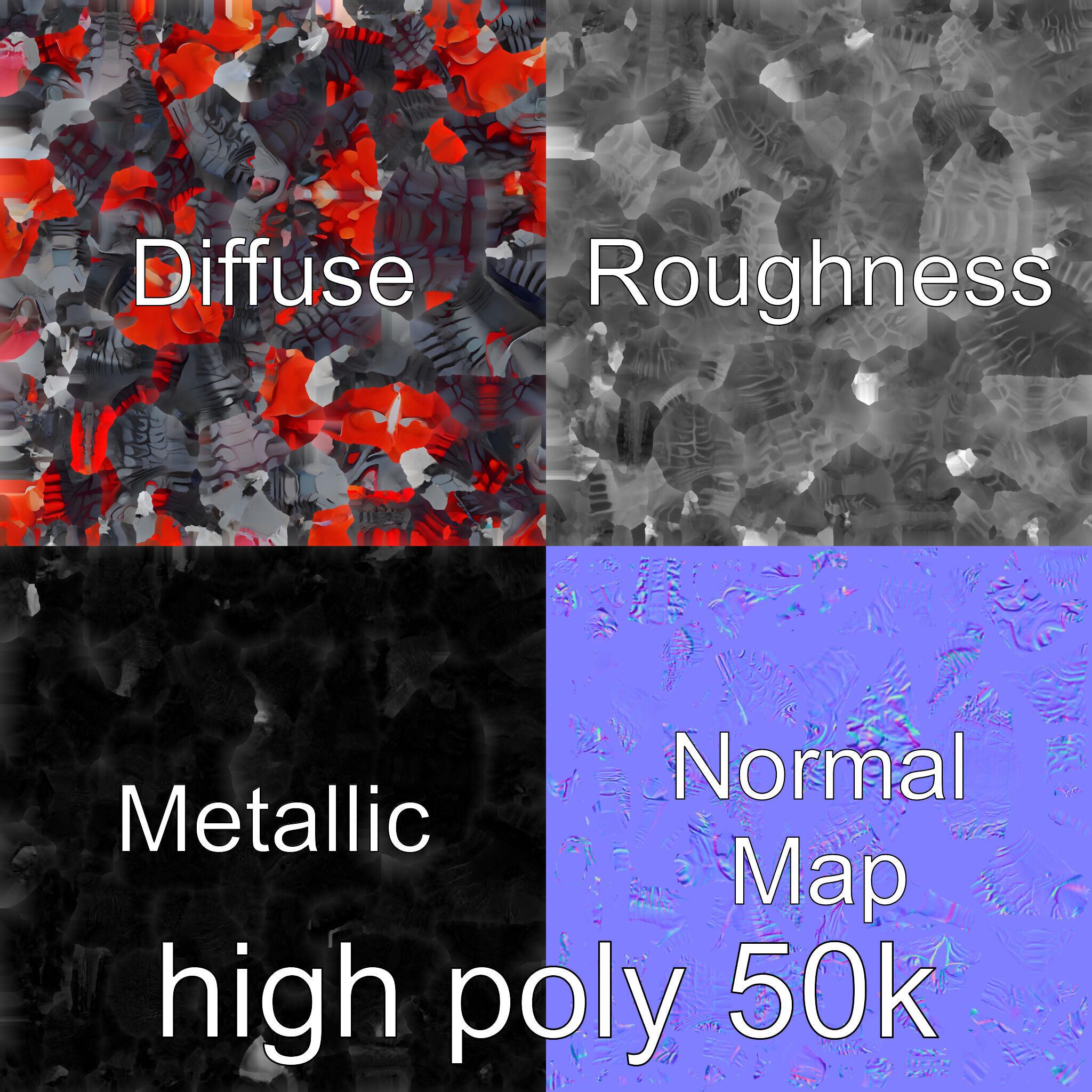 Lava Monster With Glowing Eyes 3D Model Low-poly 3D model_28