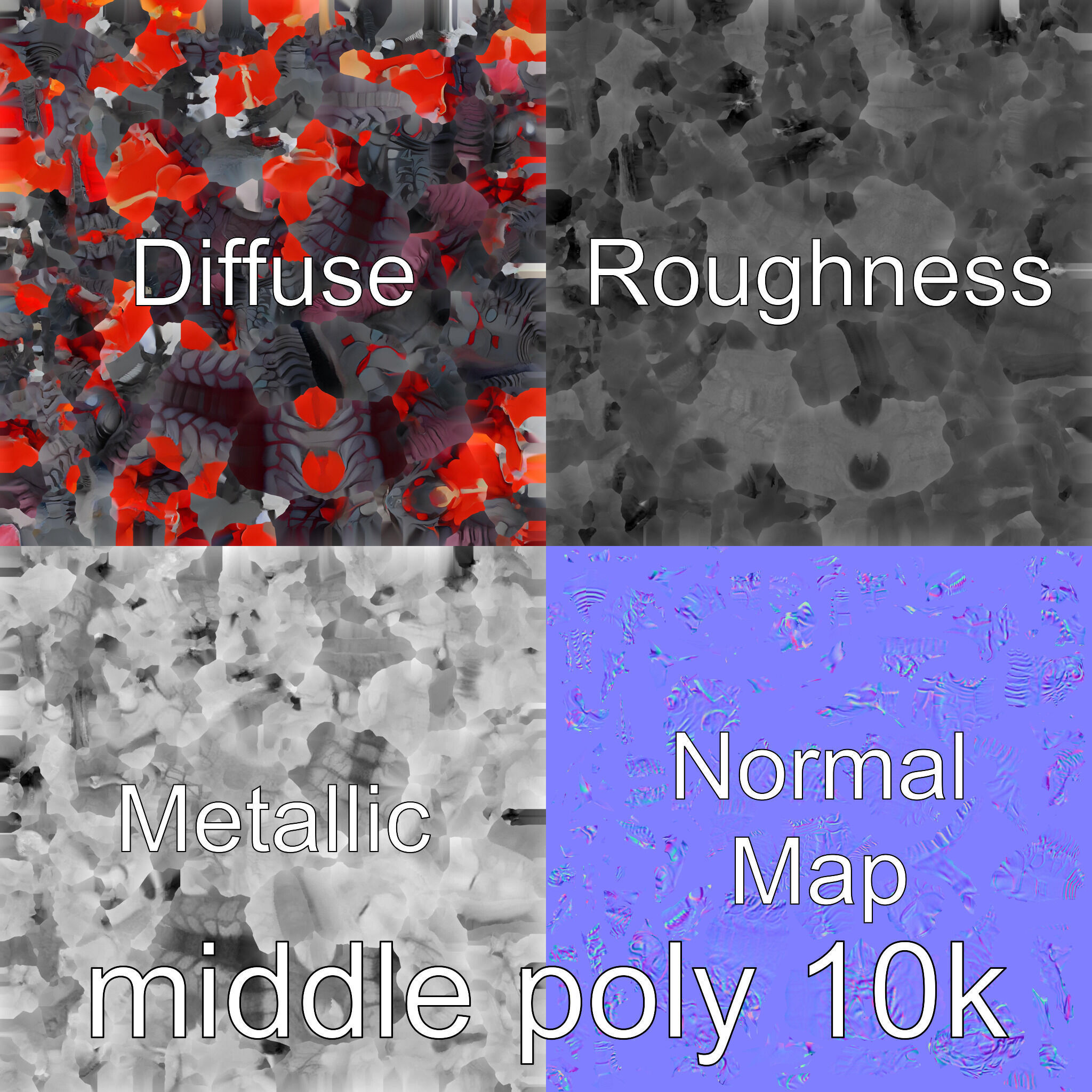 Lava Monster With Glowing Eyes 3D Model Low-poly 3D model_30