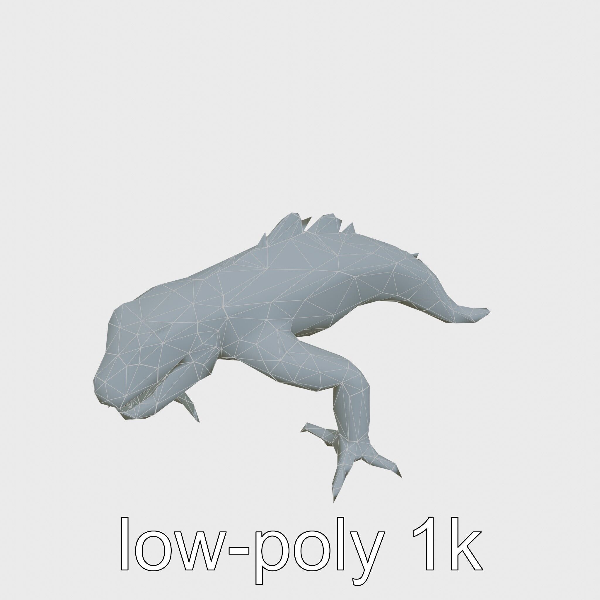 Slick-Scaled Monster with Teeth and Suction Cup Limbs 3D Model Low-poly 3D model_27