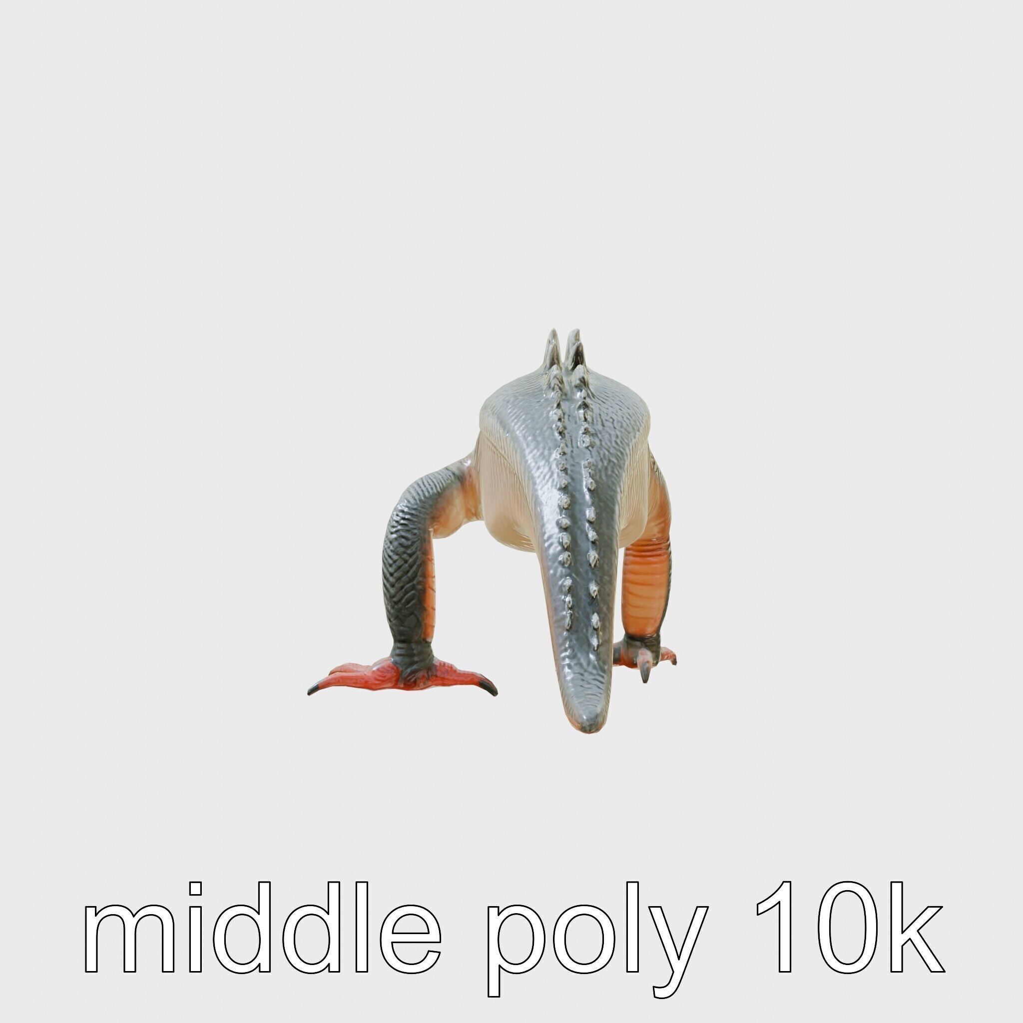 Slick-Scaled Monster with Teeth and Suction Cup Limbs 3D Model Low-poly 3D model_20