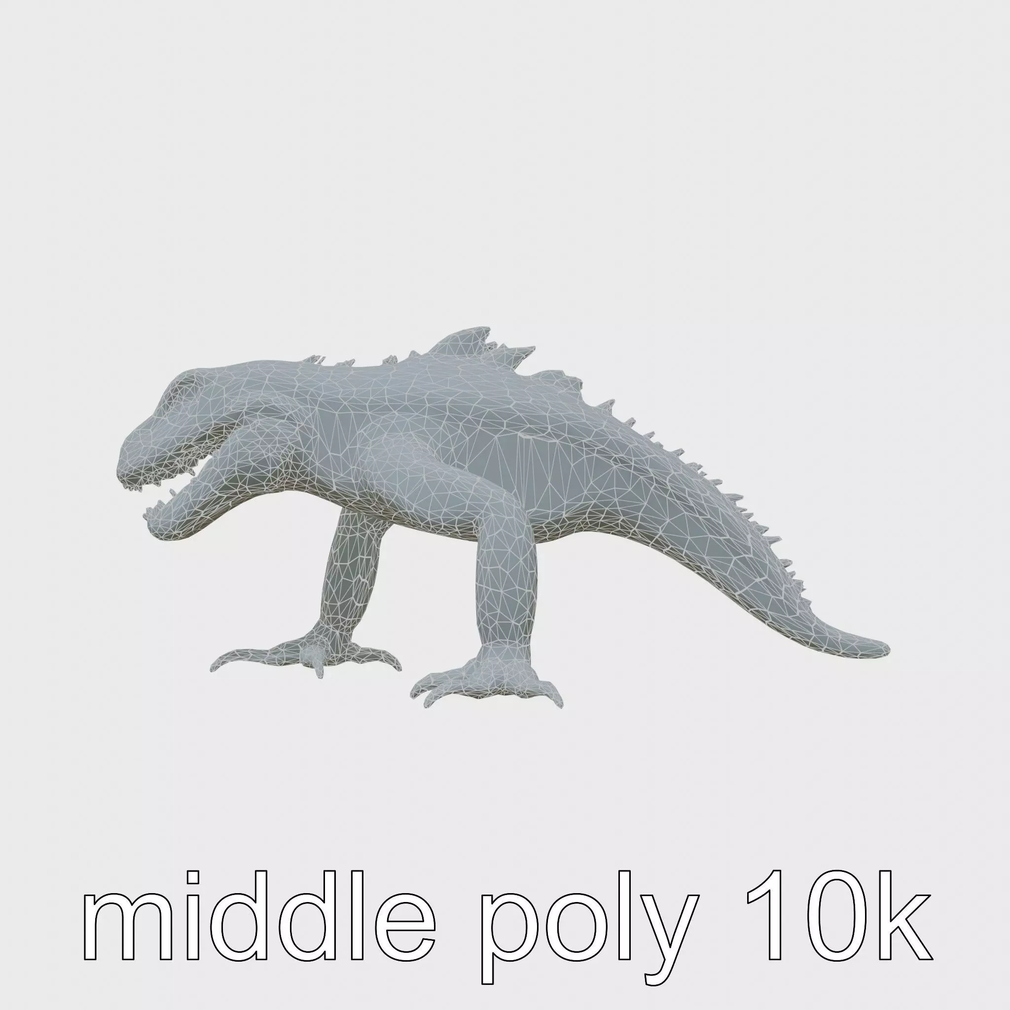 Slick-Scaled Monster with Teeth and Suction Cup Limbs 3D Model Low-poly 3D model_0