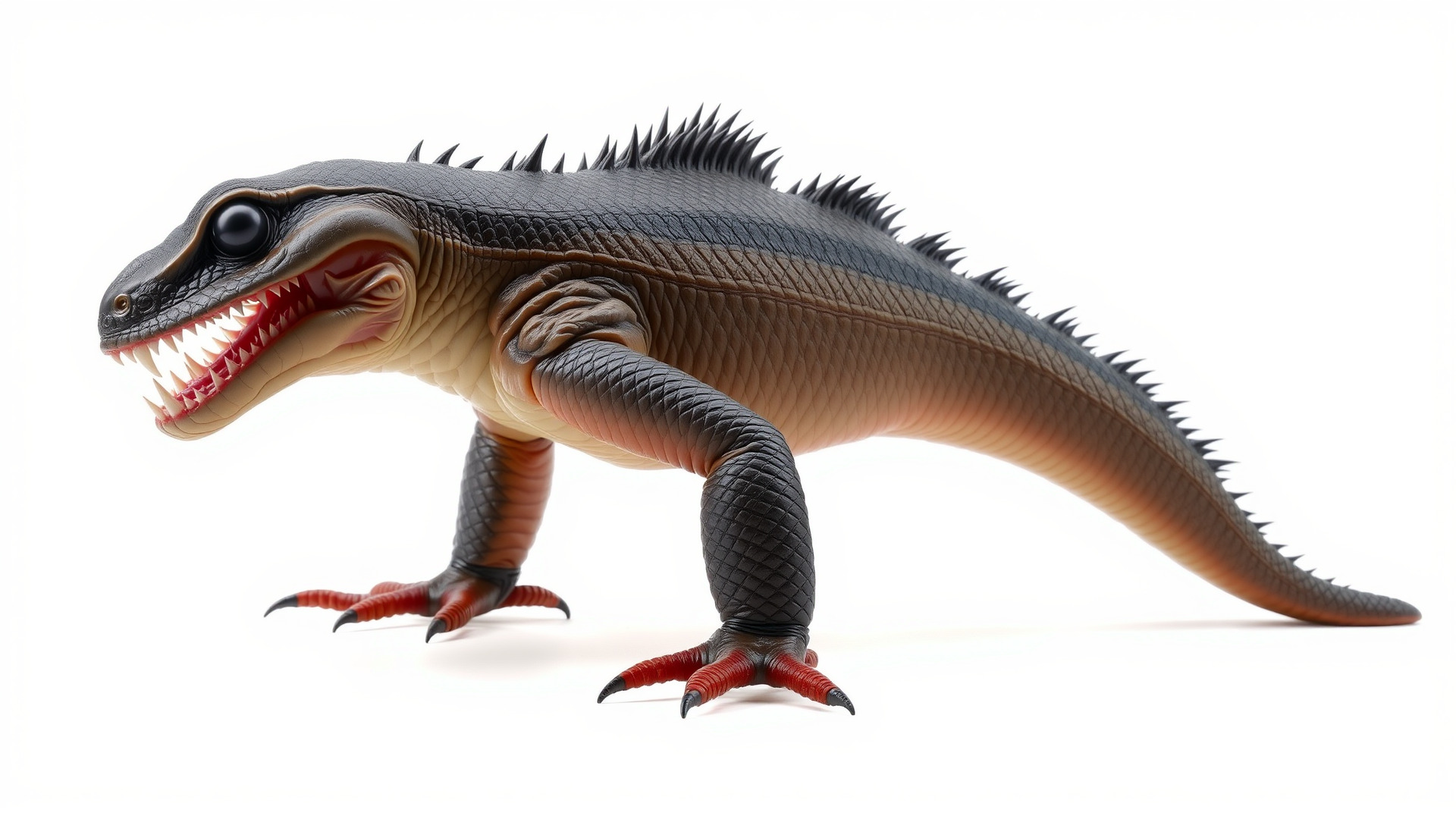 Slick-Scaled Monster with Teeth and Suction Cup Limbs 3D Model Low-poly 3D model_3