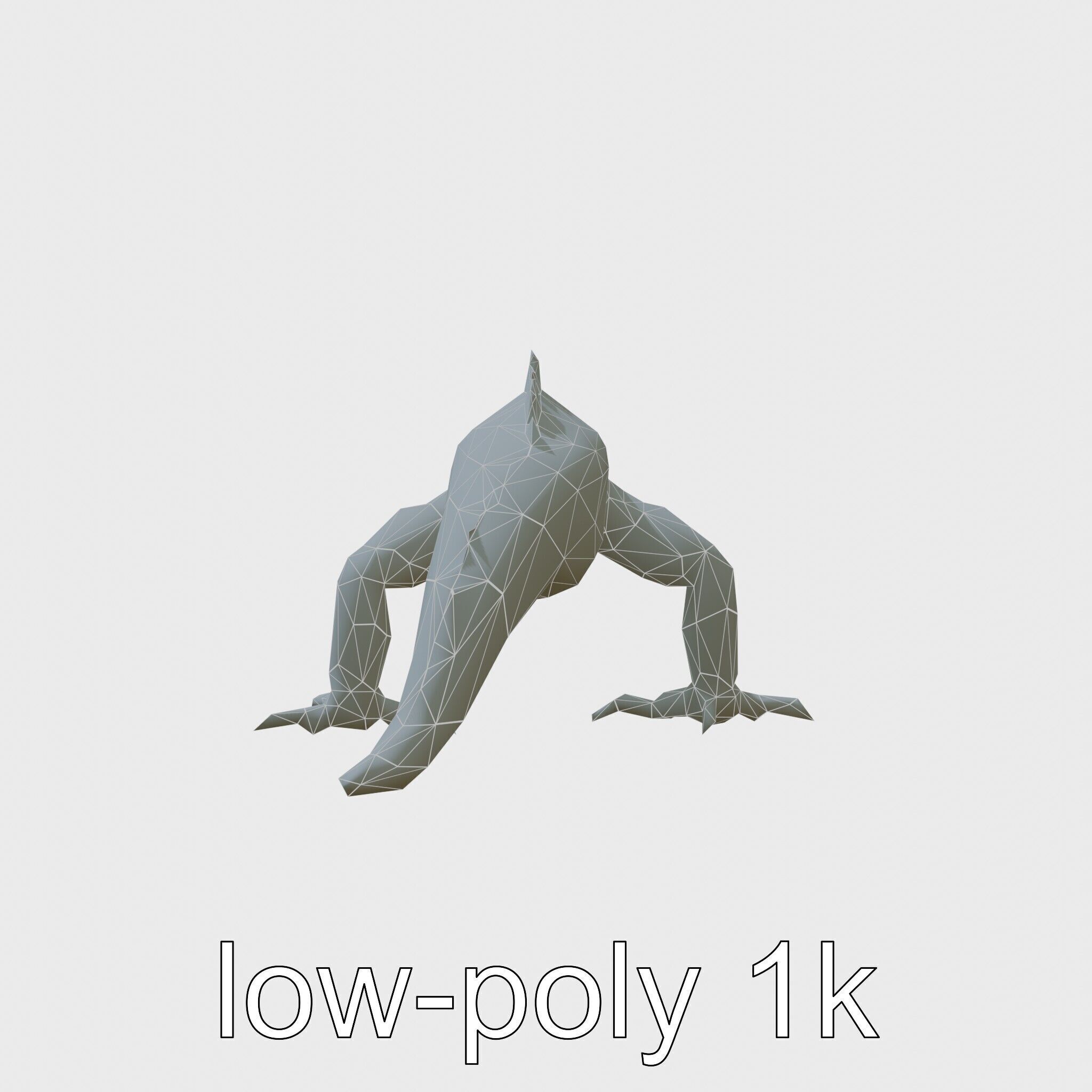 Slick-Scaled Monster with Teeth and Suction Cup Limbs 3D Model Low-poly 3D model_13