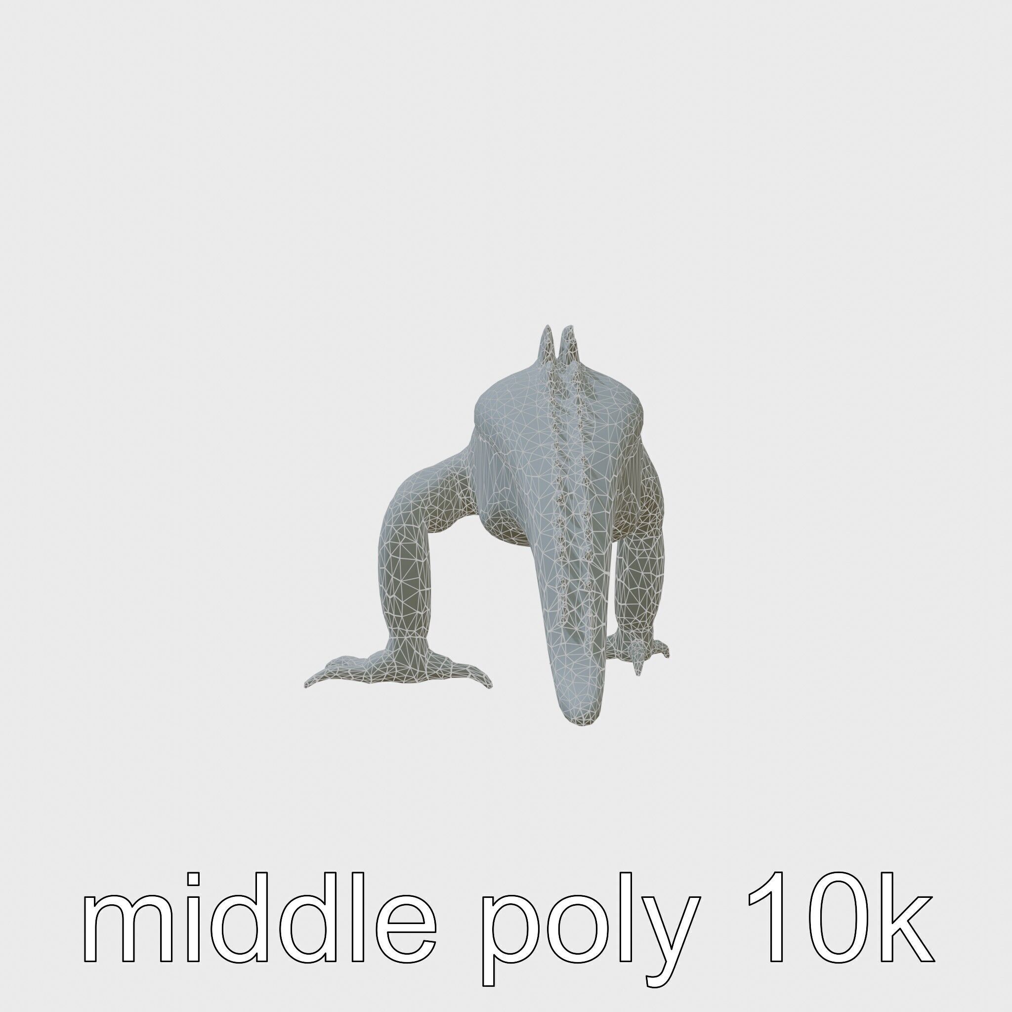 Slick-Scaled Monster with Teeth and Suction Cup Limbs 3D Model Low-poly 3D model_29