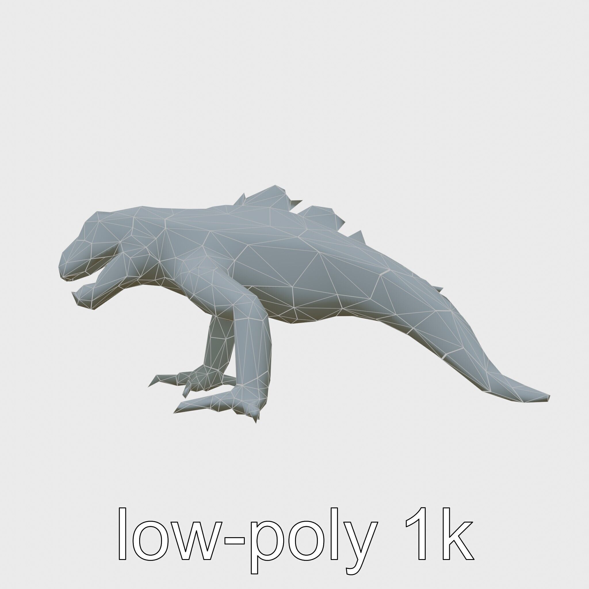 Slick-Scaled Monster with Teeth and Suction Cup Limbs 3D Model Low-poly 3D model_15