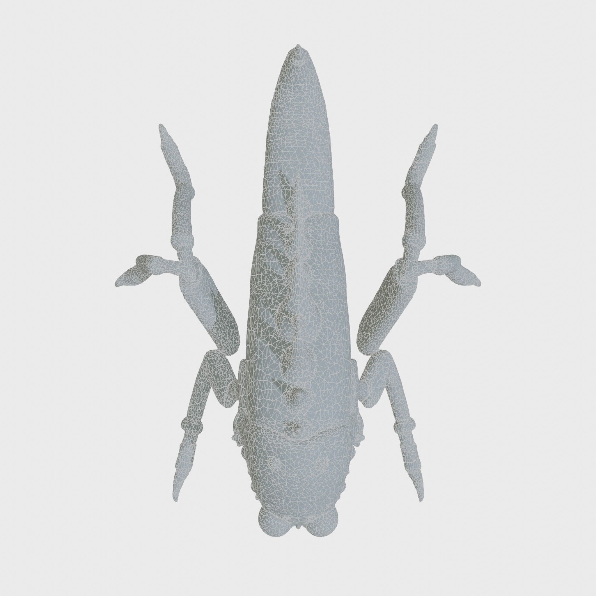 Metallic Insectoid Monster with Spiked Armor Low-poly 3D model_29