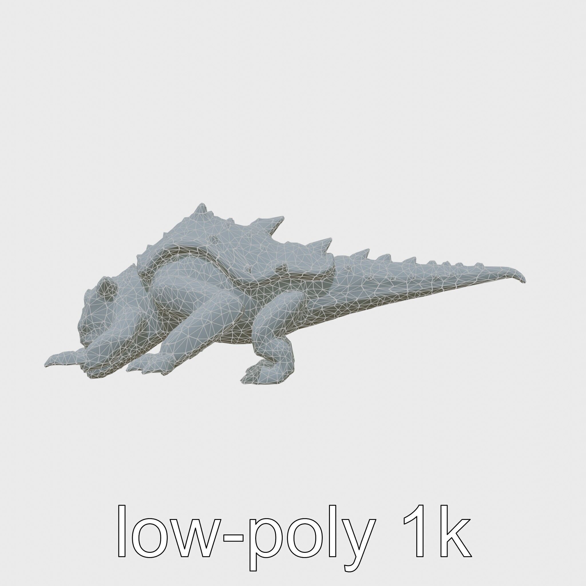 Lava Monster Crawling Creature with Glowing Shell Low-poly 3D model_11