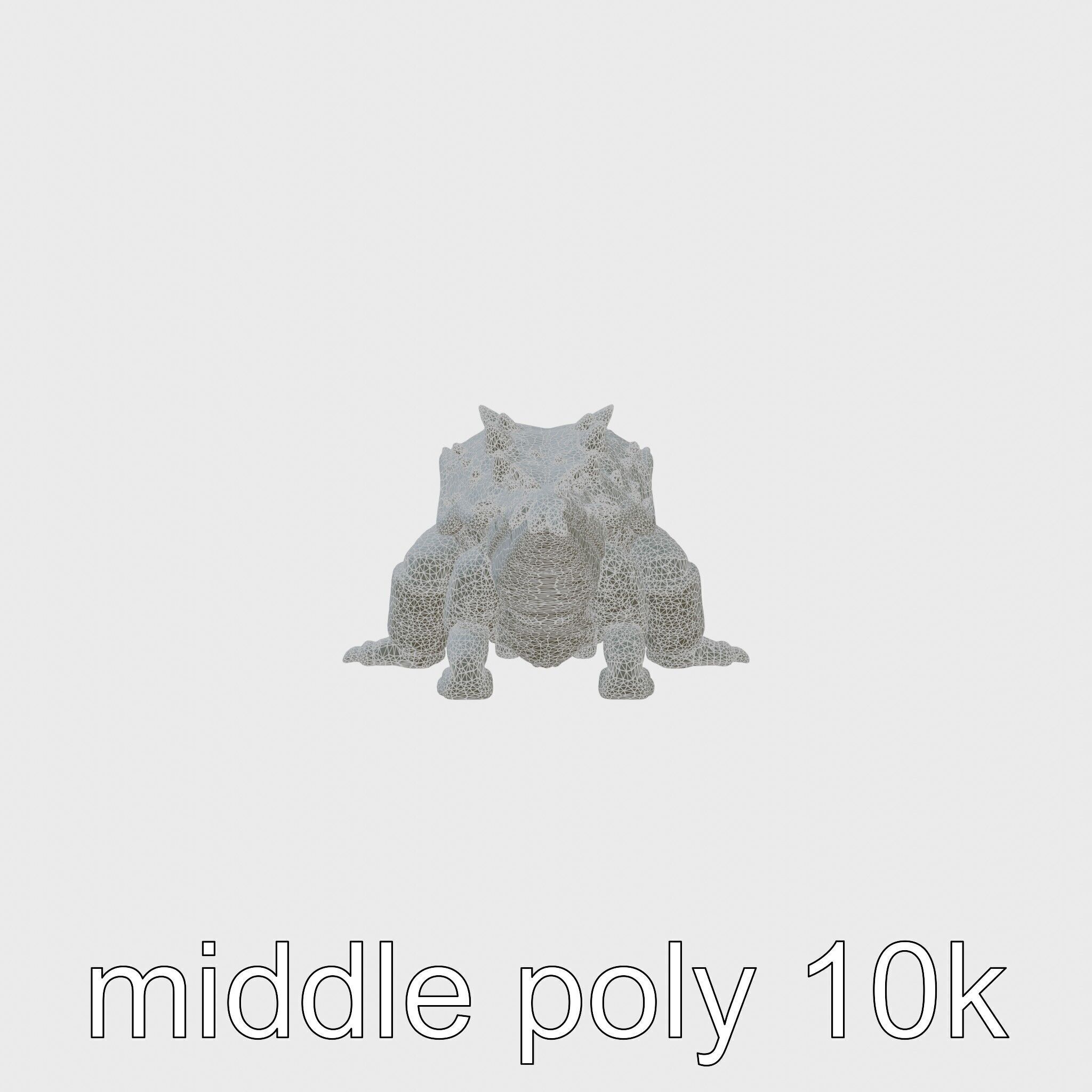 Lava Monster Crawling Creature with Glowing Shell Low-poly 3D model_5