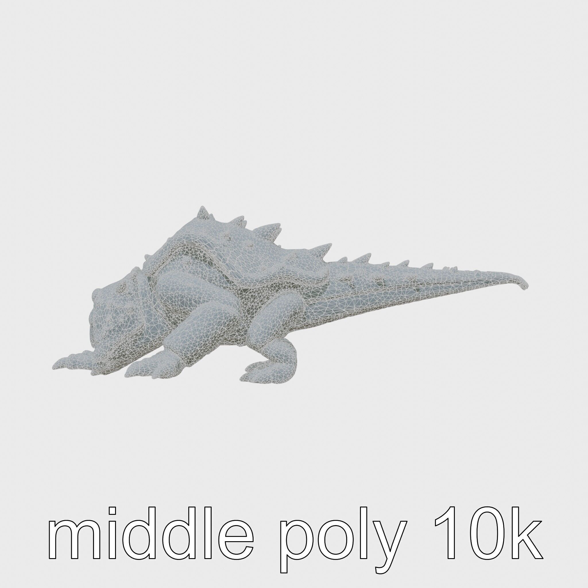 Lava Monster Crawling Creature with Glowing Shell Low-poly 3D model_24