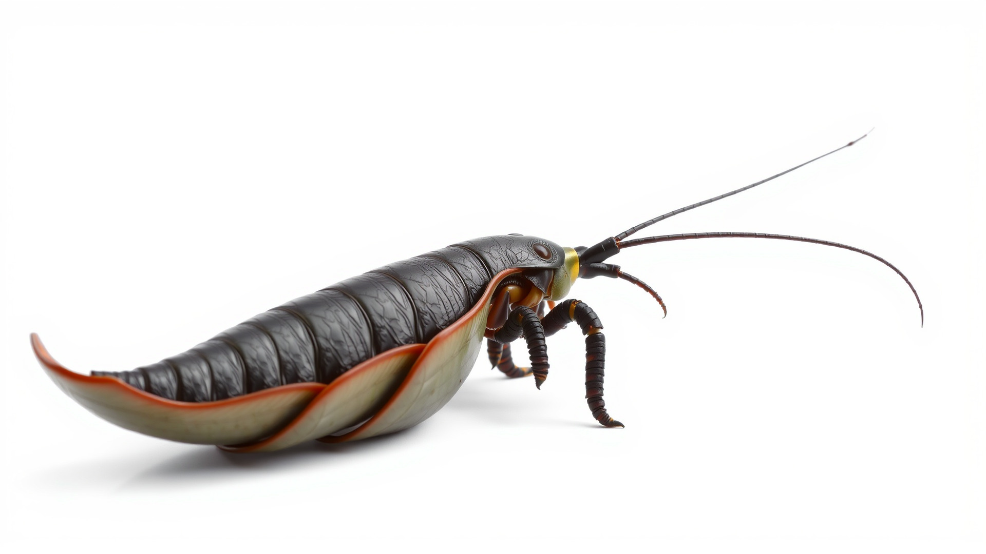 Root-Entanglement Creature with Insectoid Eyes Low-poly 3D model_3