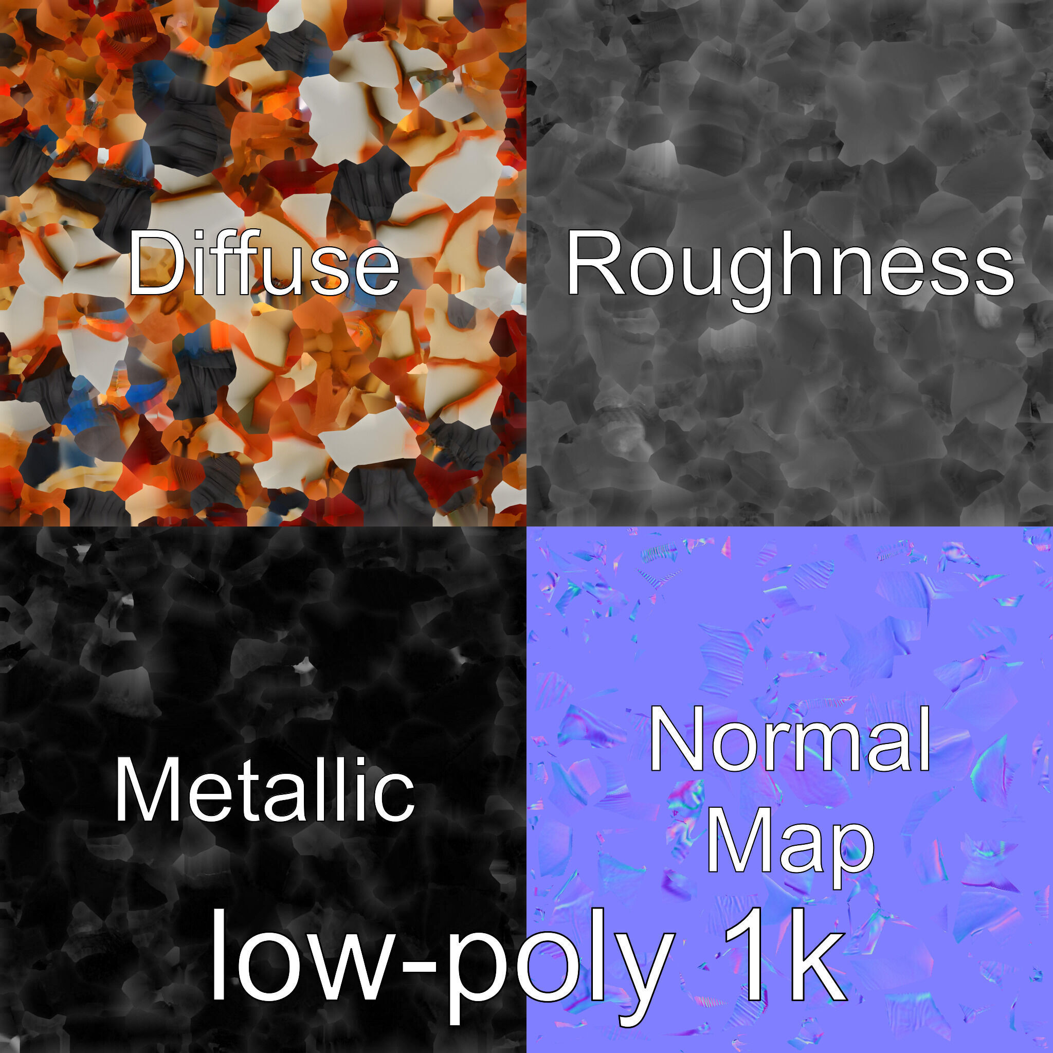 Root-Entanglement Creature with Insectoid Eyes Low-poly 3D model_1