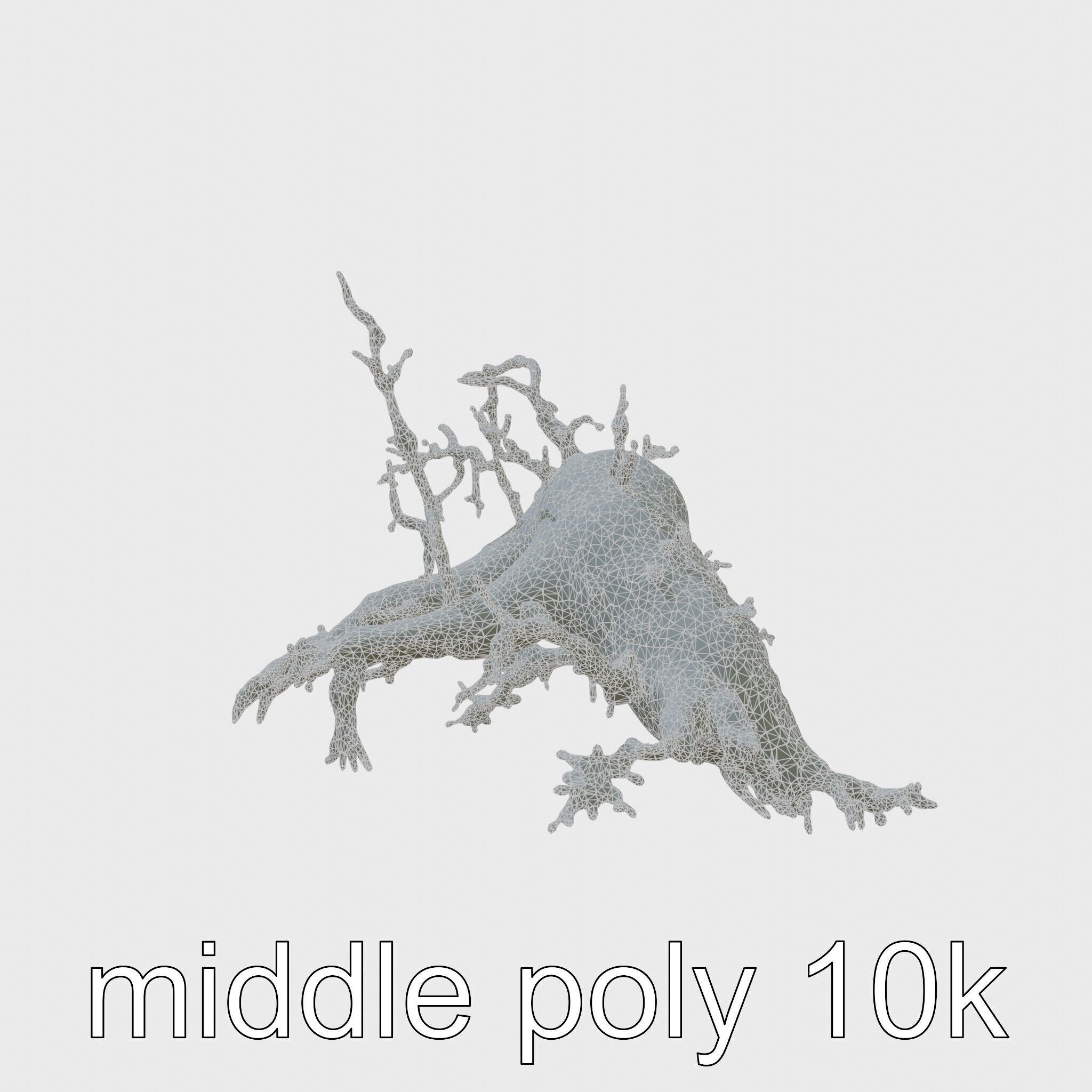 Enchanted Thorned Creature with Luminous Points Low-poly 3D model_5