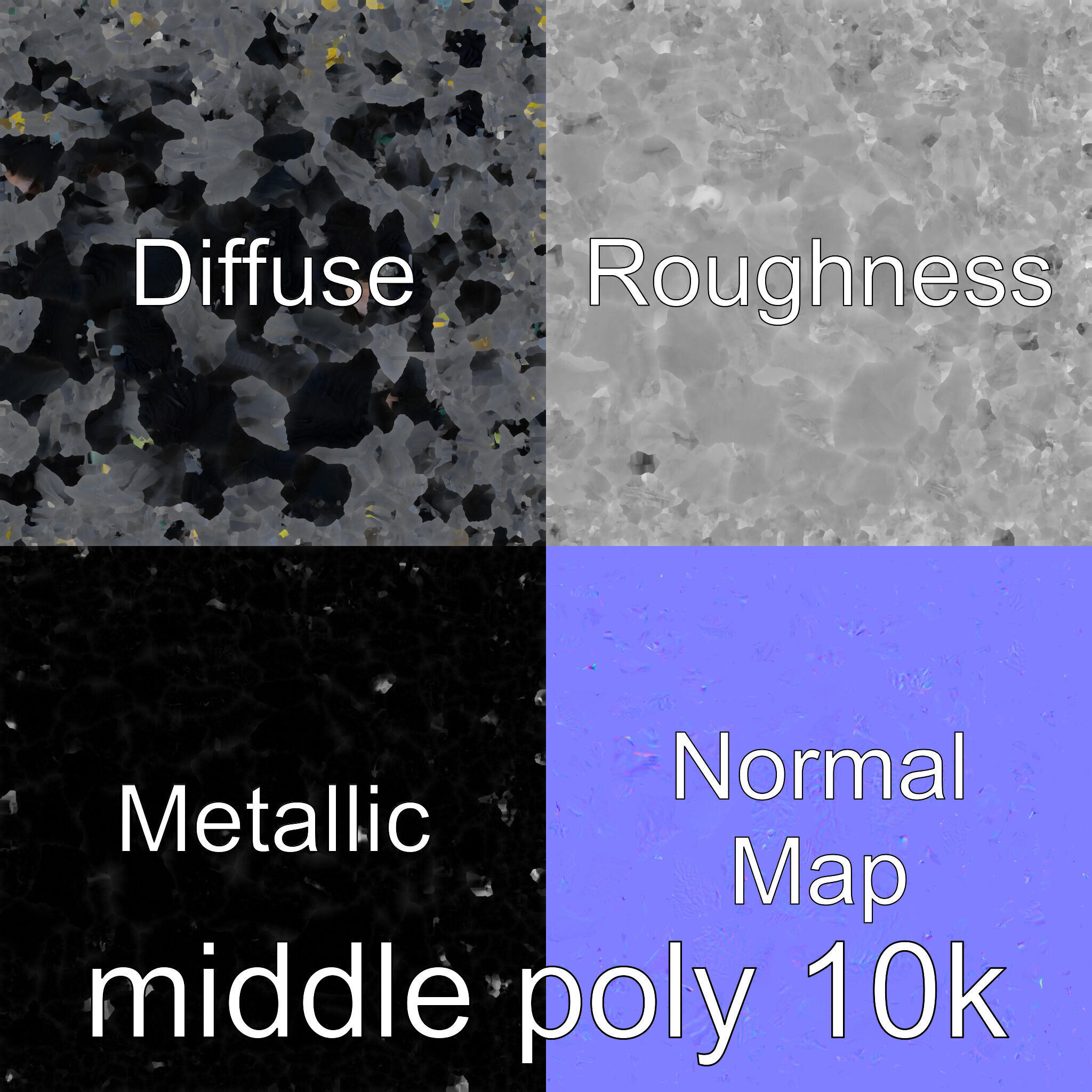 Enchanted Thorned Creature with Luminous Points Low-poly 3D model_30