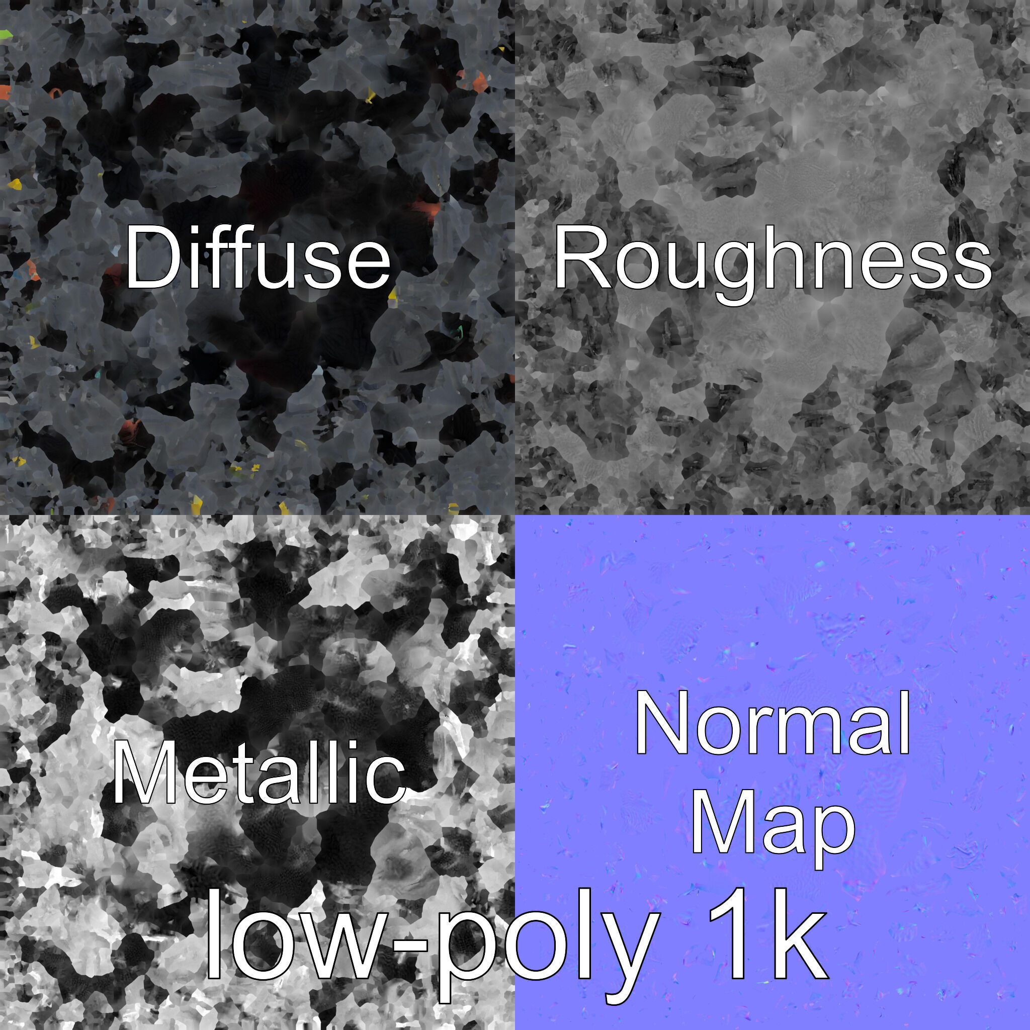 Enchanted Thorned Creature with Luminous Points Low-poly 3D model_24