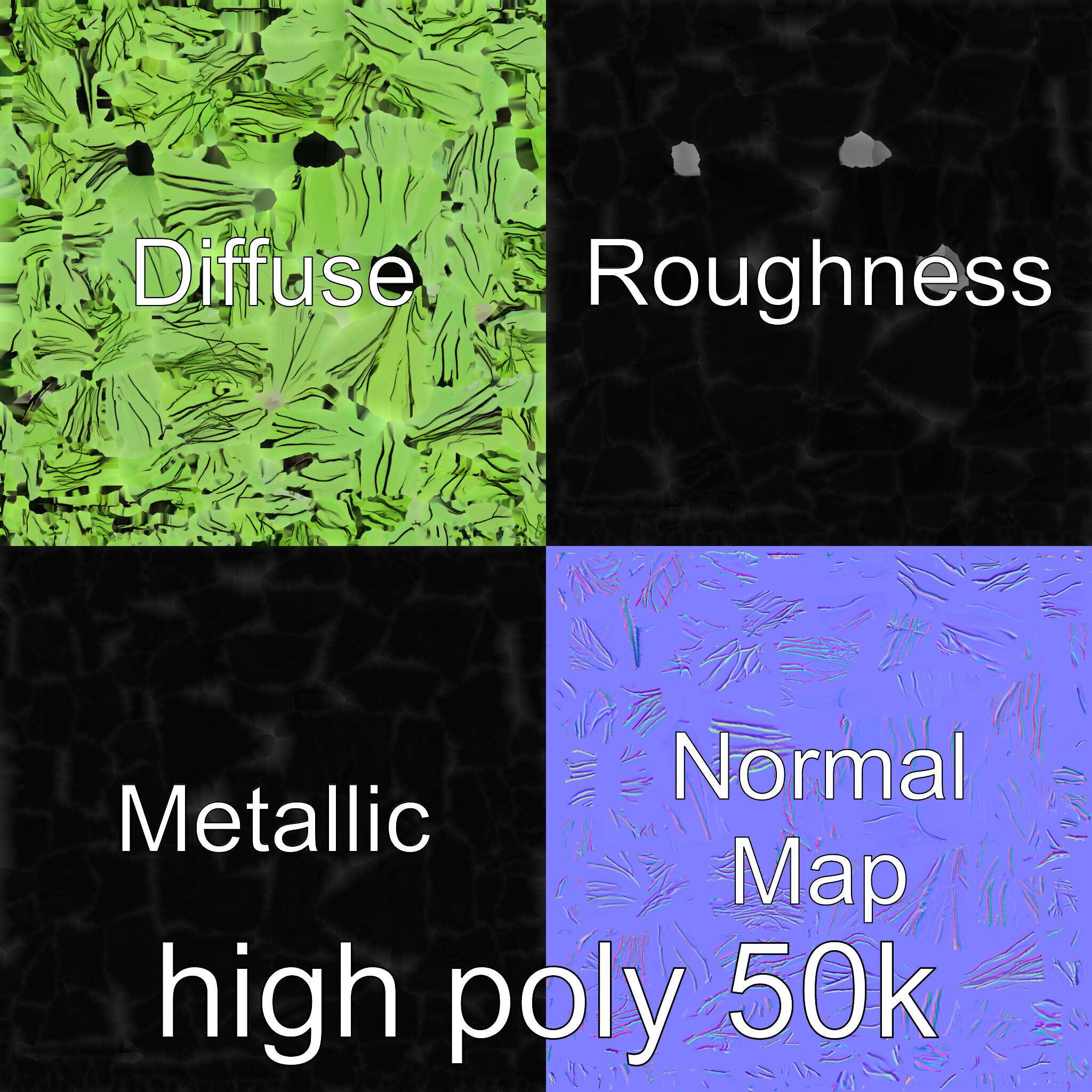 Radioactive Glow Fiber Sculpture Low-poly 3D model_29