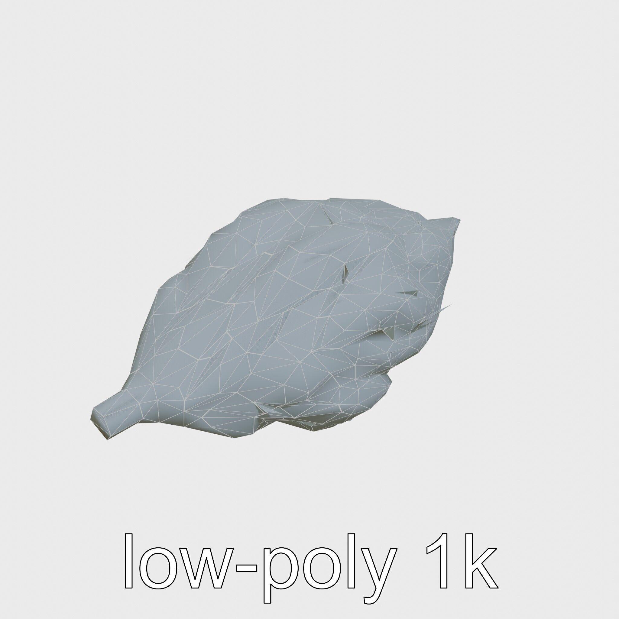 Radioactive Glow Fiber Sculpture Low-poly 3D model_12