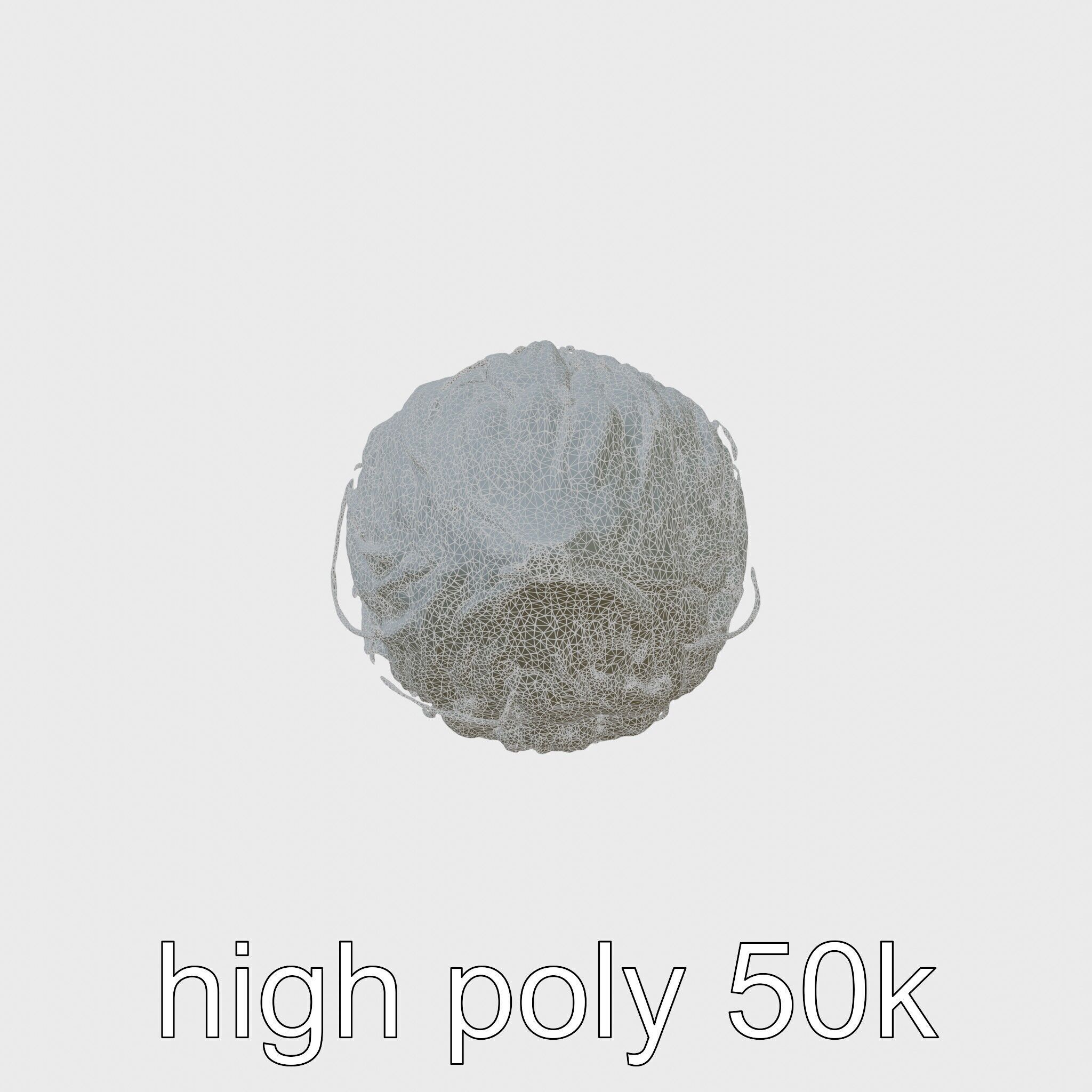 Radioactive Glow Fiber Sculpture Low-poly 3D model_5