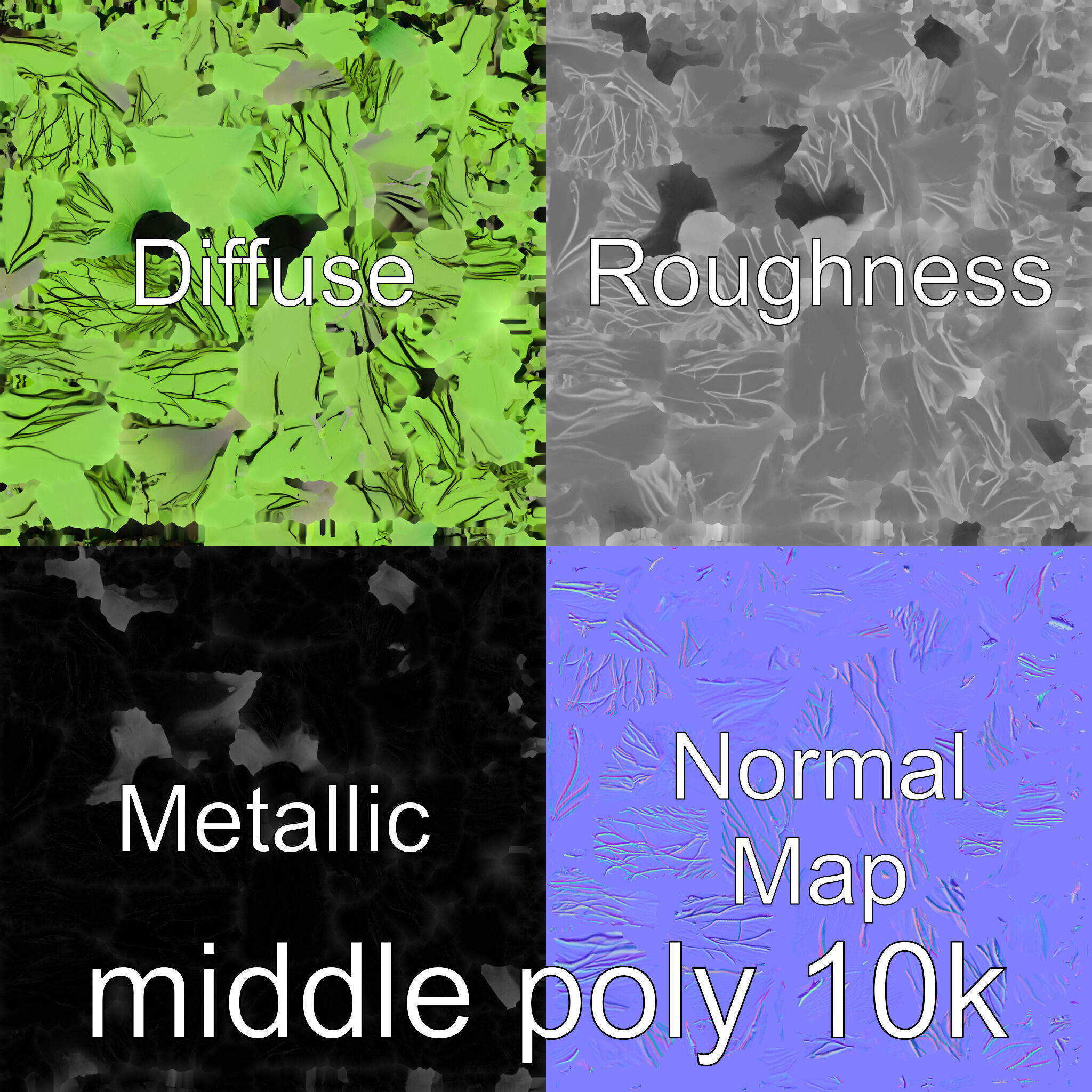 Radioactive Glow Fiber Sculpture Low-poly 3D model_28