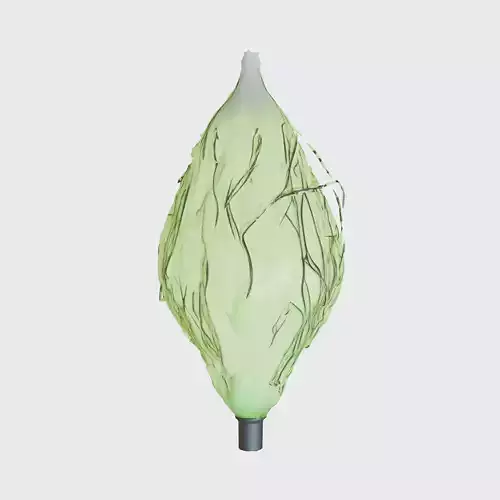 Radioactive Glow Fiber Sculpture Low-poly 3D model