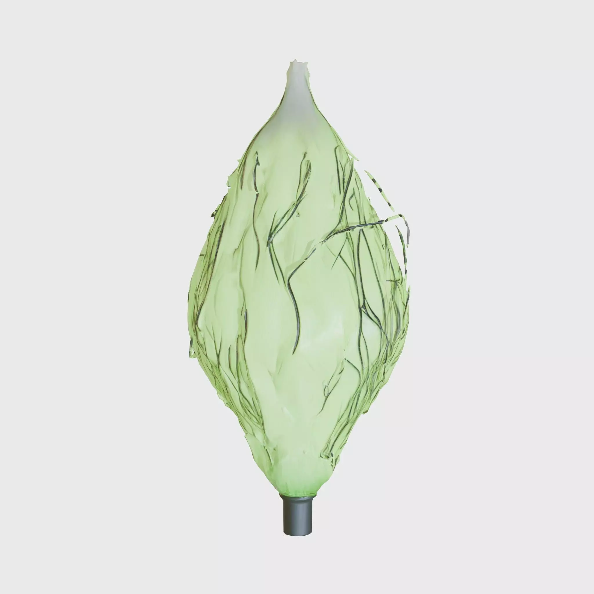 Radioactive Glow Fiber Sculpture Low-poly 3D model_0