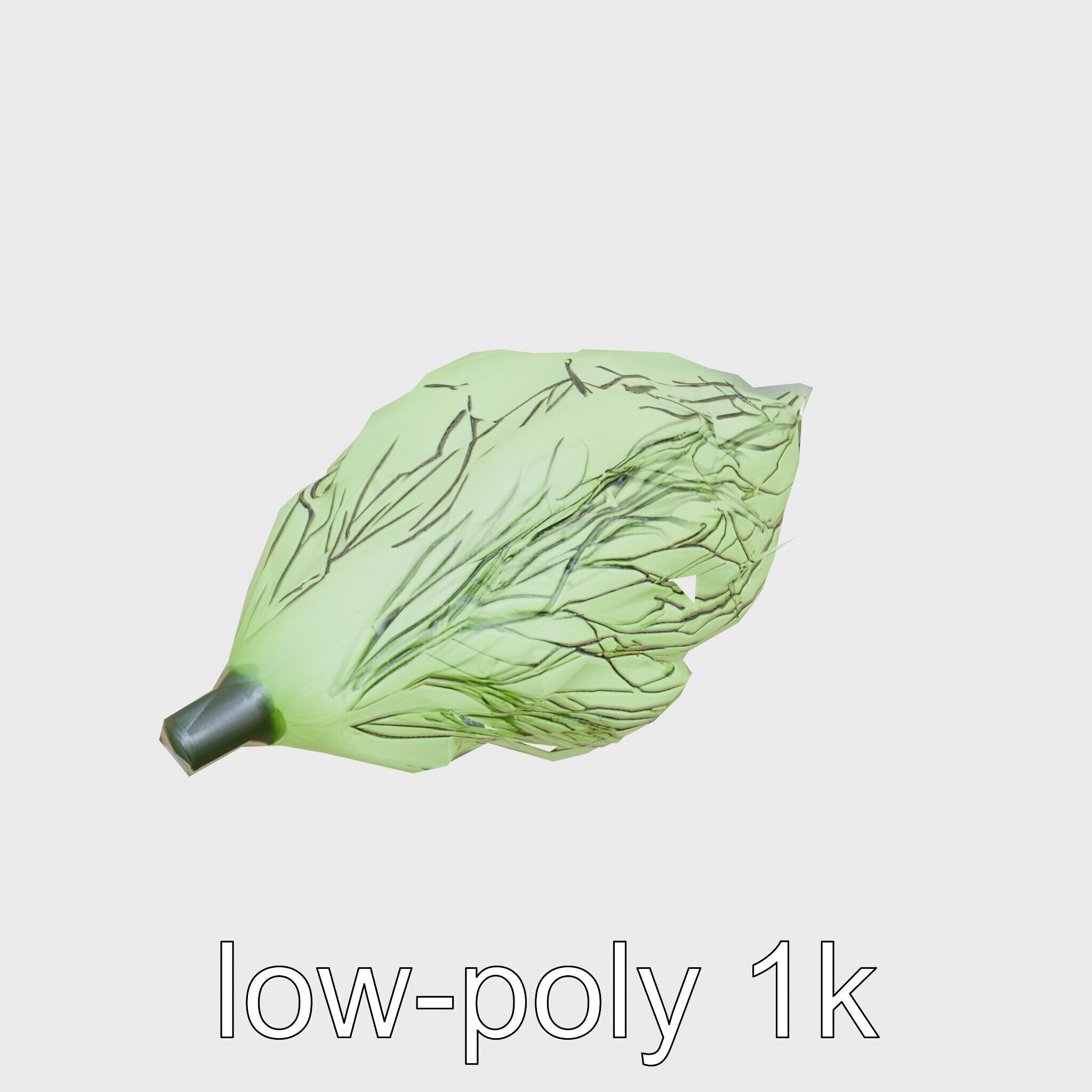 Radioactive Glow Fiber Sculpture Low-poly 3D model_10