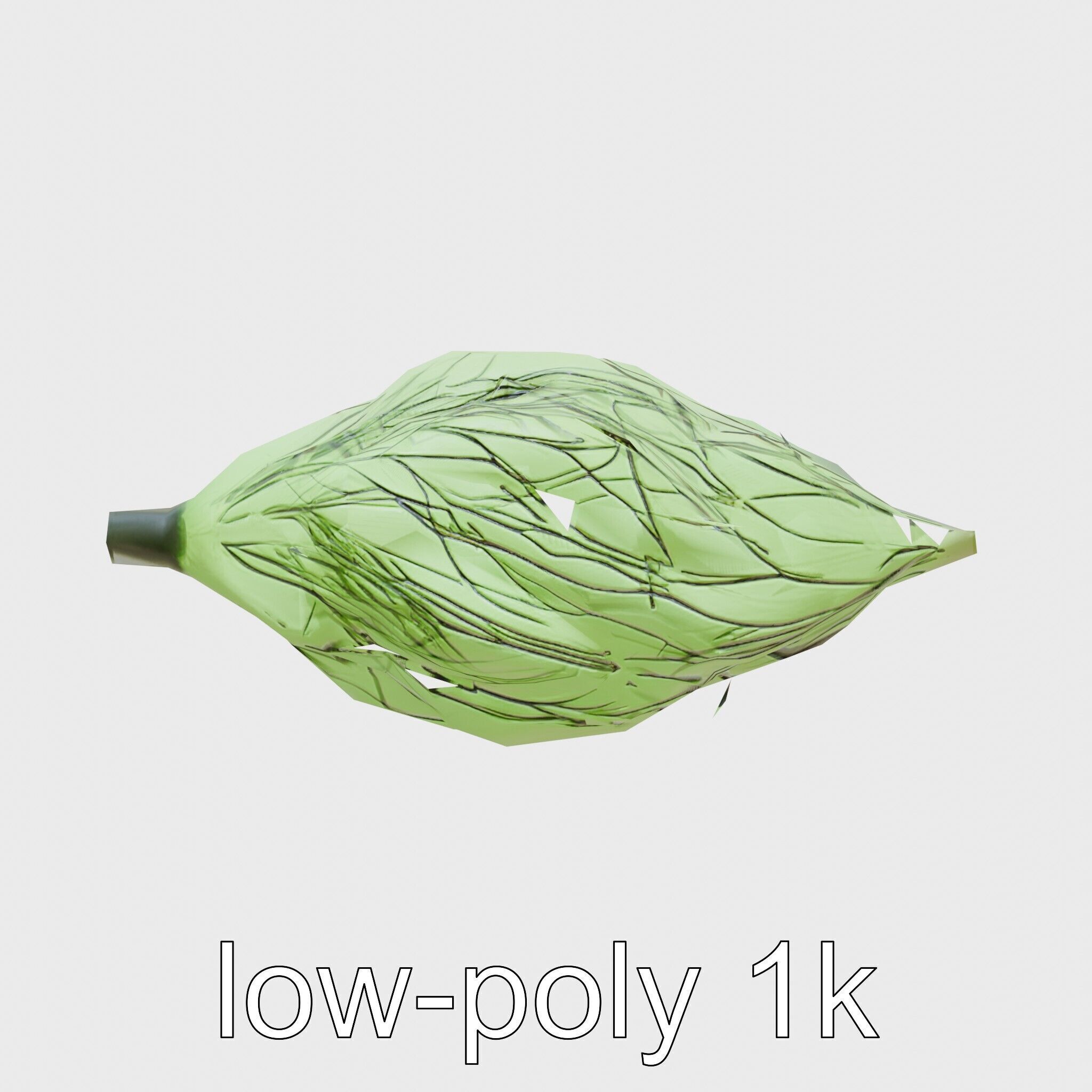 Radioactive Glow Fiber Sculpture Low-poly 3D model_15
