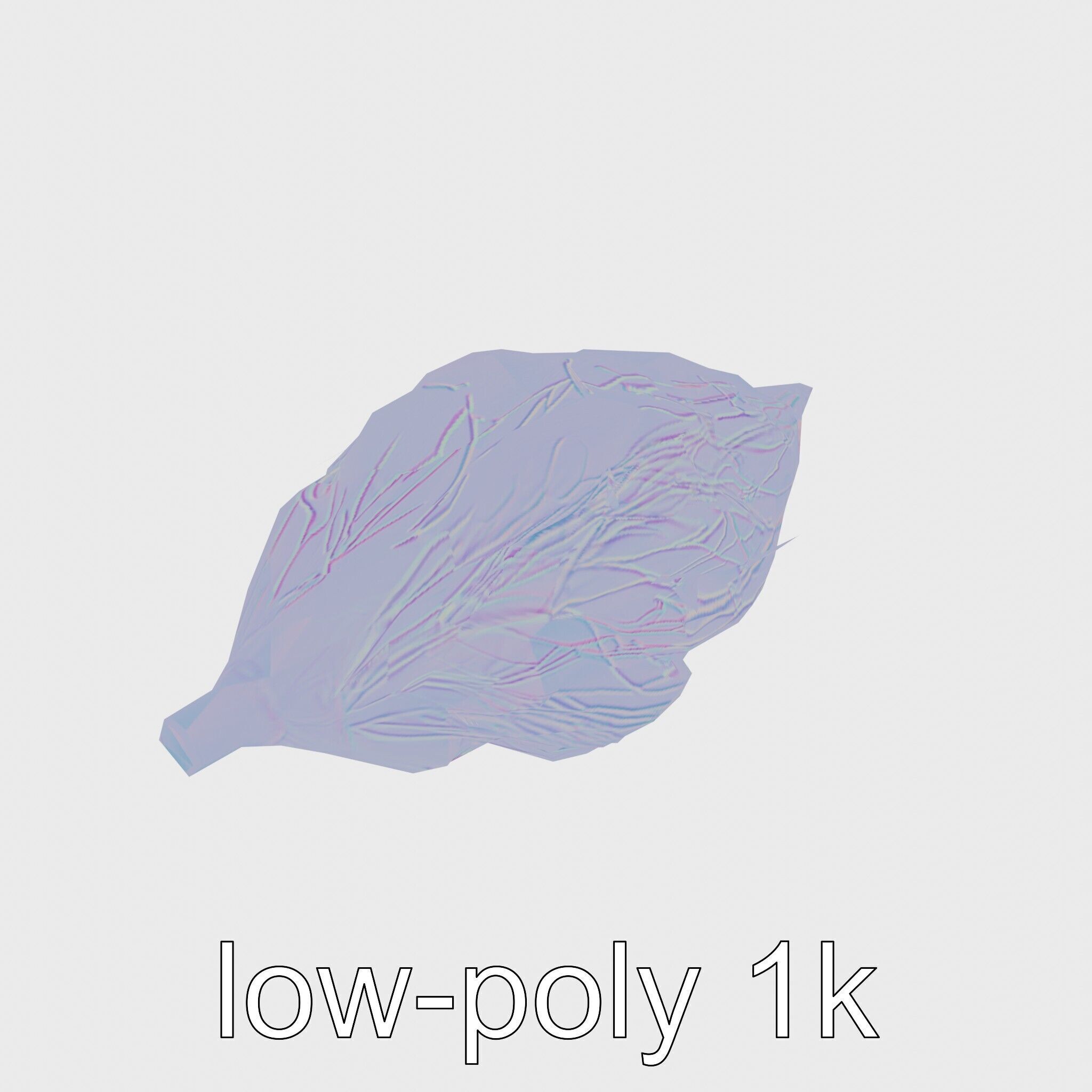 Radioactive Glow Fiber Sculpture Low-poly 3D model_14