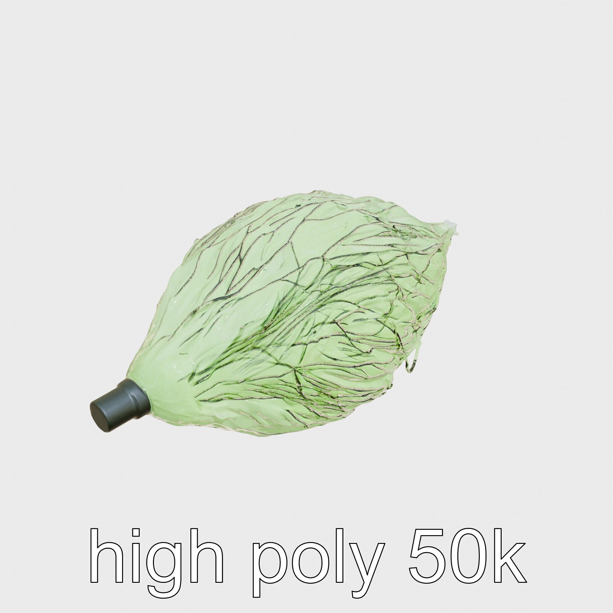 Radioactive Glow Fiber Sculpture Low-poly 3D model_8